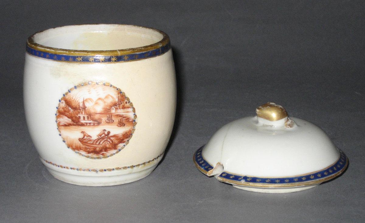 1966.0567.201 A, B Porcelain Mustard Pot apart
