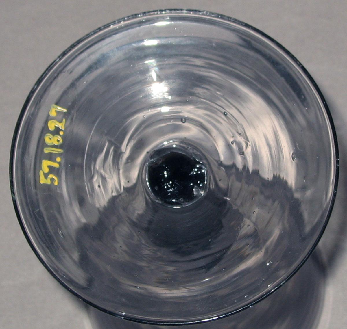 1957.0018.027 Nonlead glass wineglass (underside)