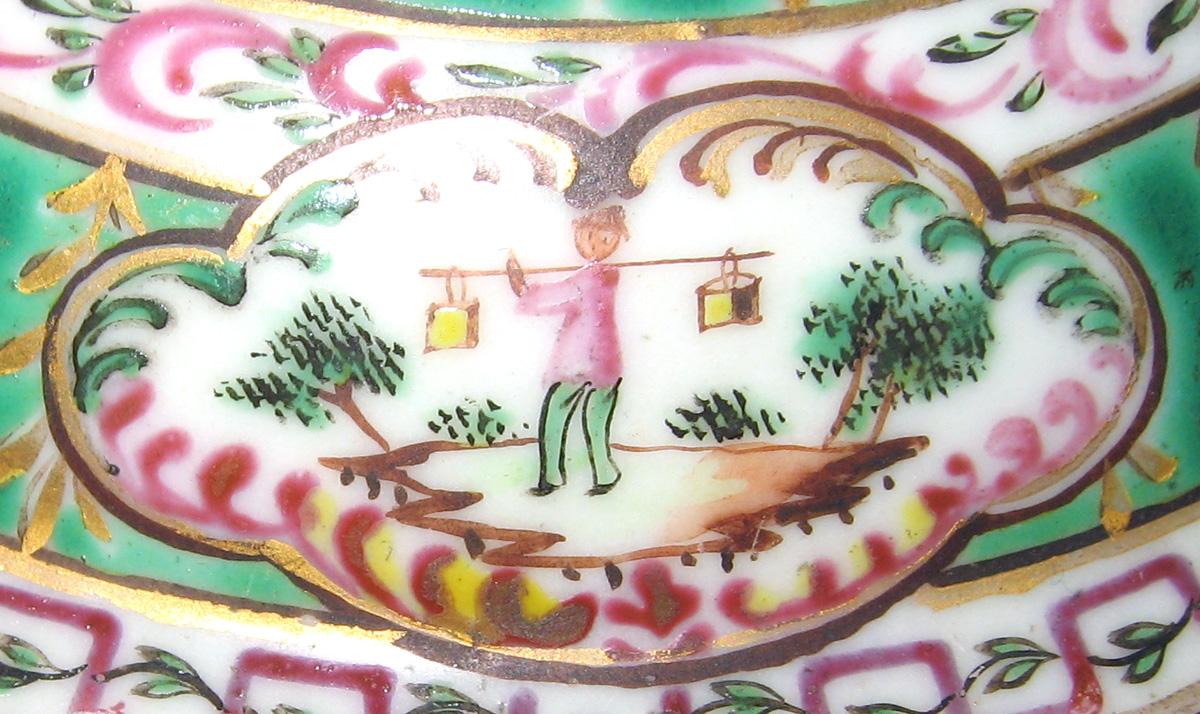 1966.0570.003 A, B Porcelain Sugar bowl detail 1