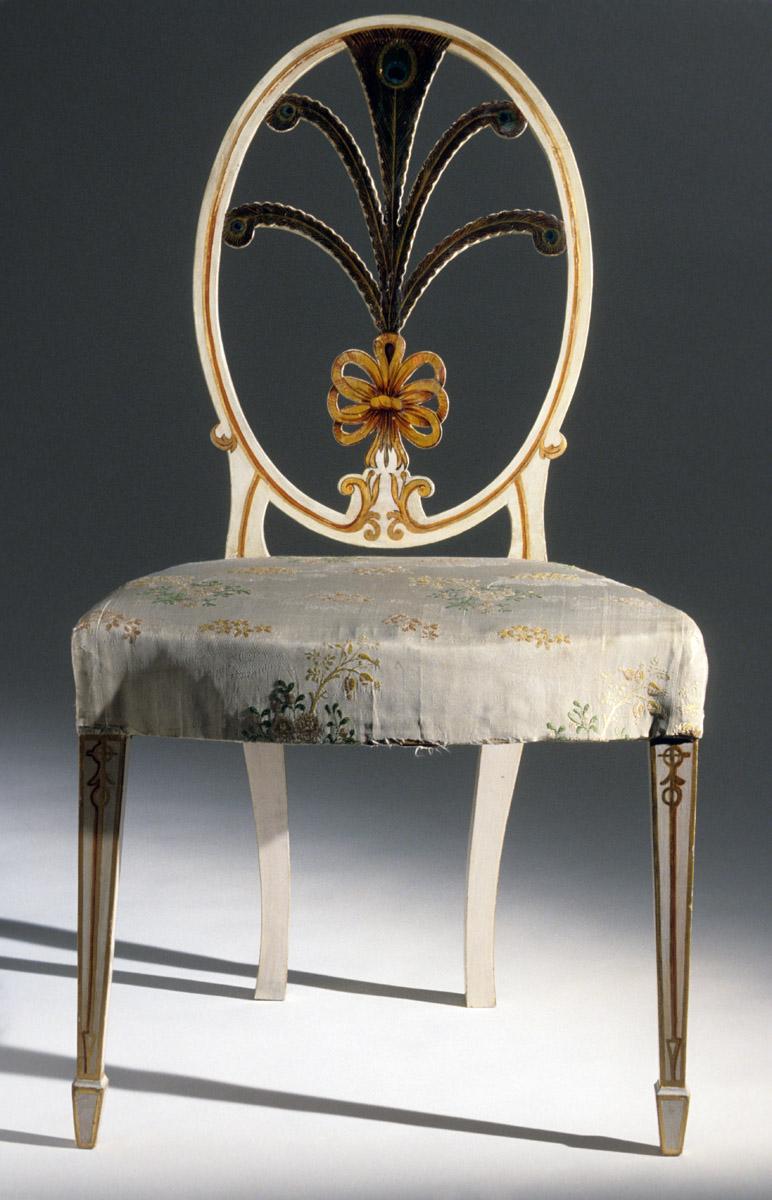 1957.0021.001 Chair, Side chair (old upholstery)