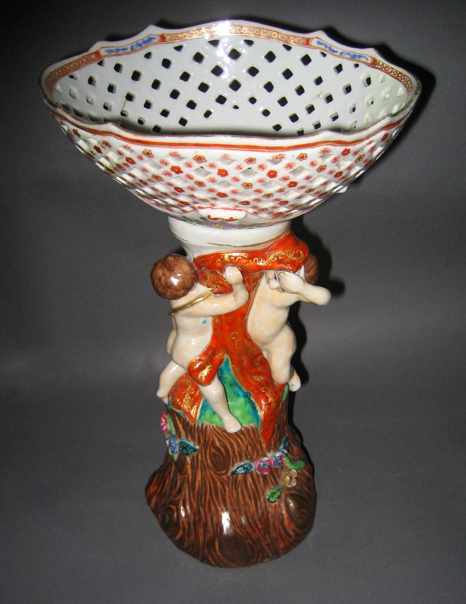 1966.0583 A, B Porcelain Basket and Stand view 2