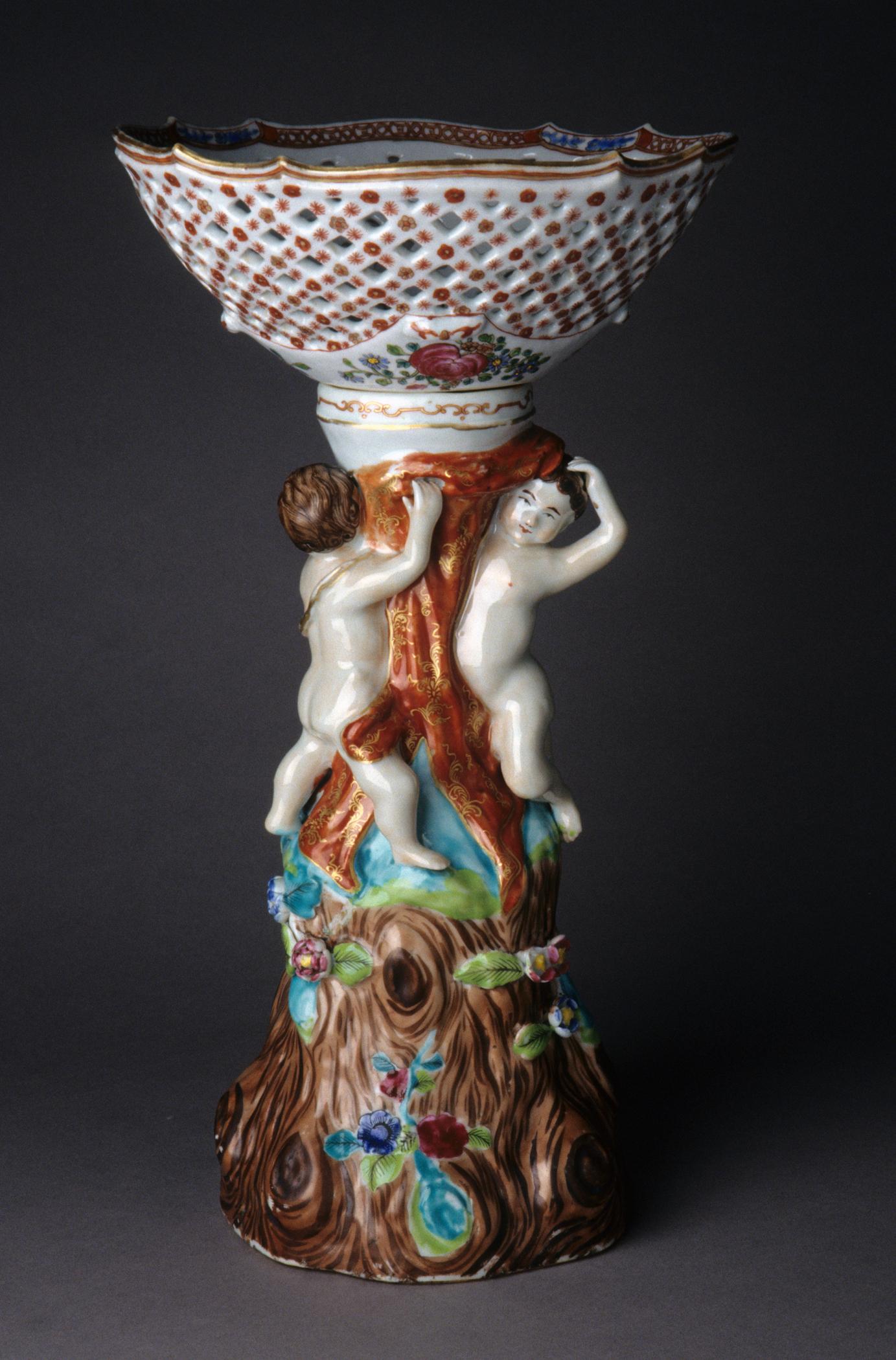 1966.0585 A, B Fruit Basket and Stand