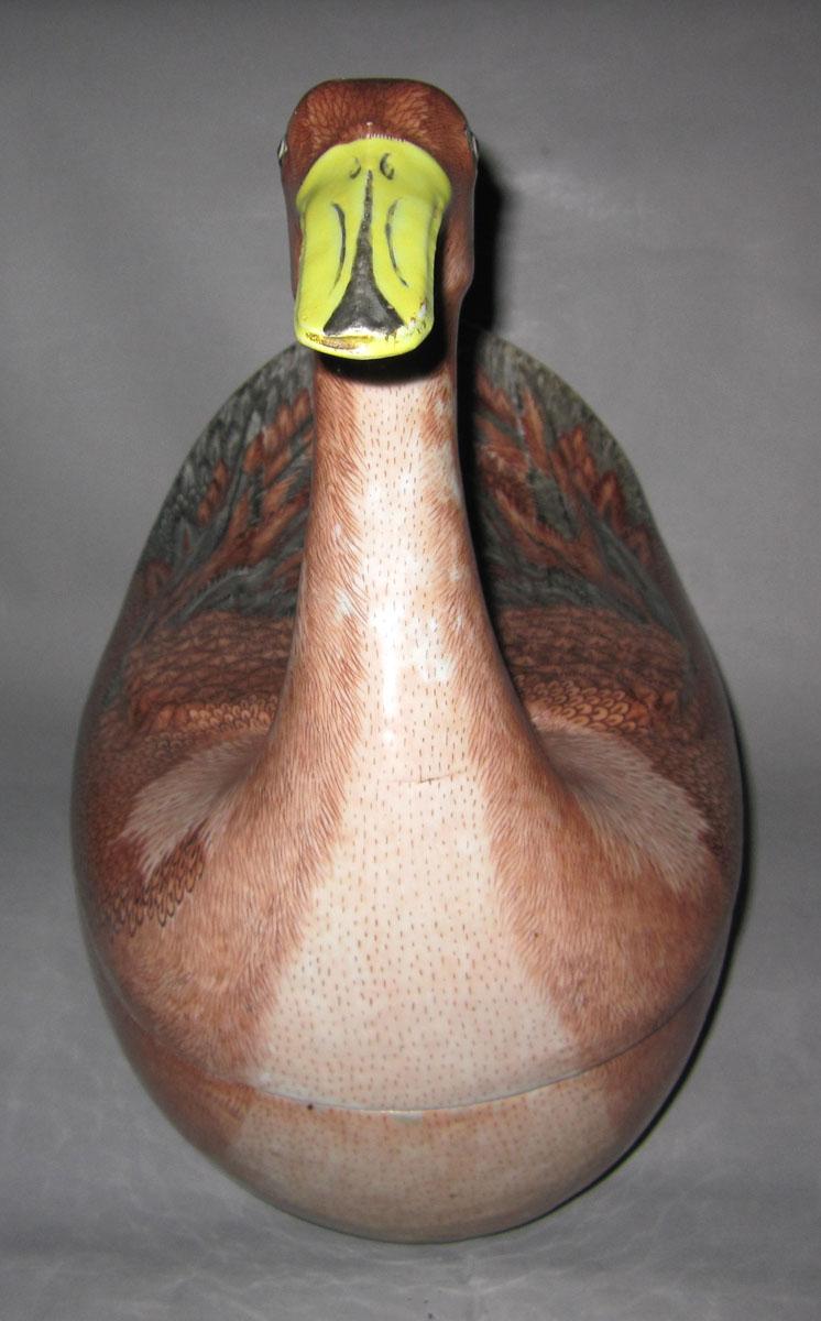 1966.0595 A,B Porcelain goose tureen front