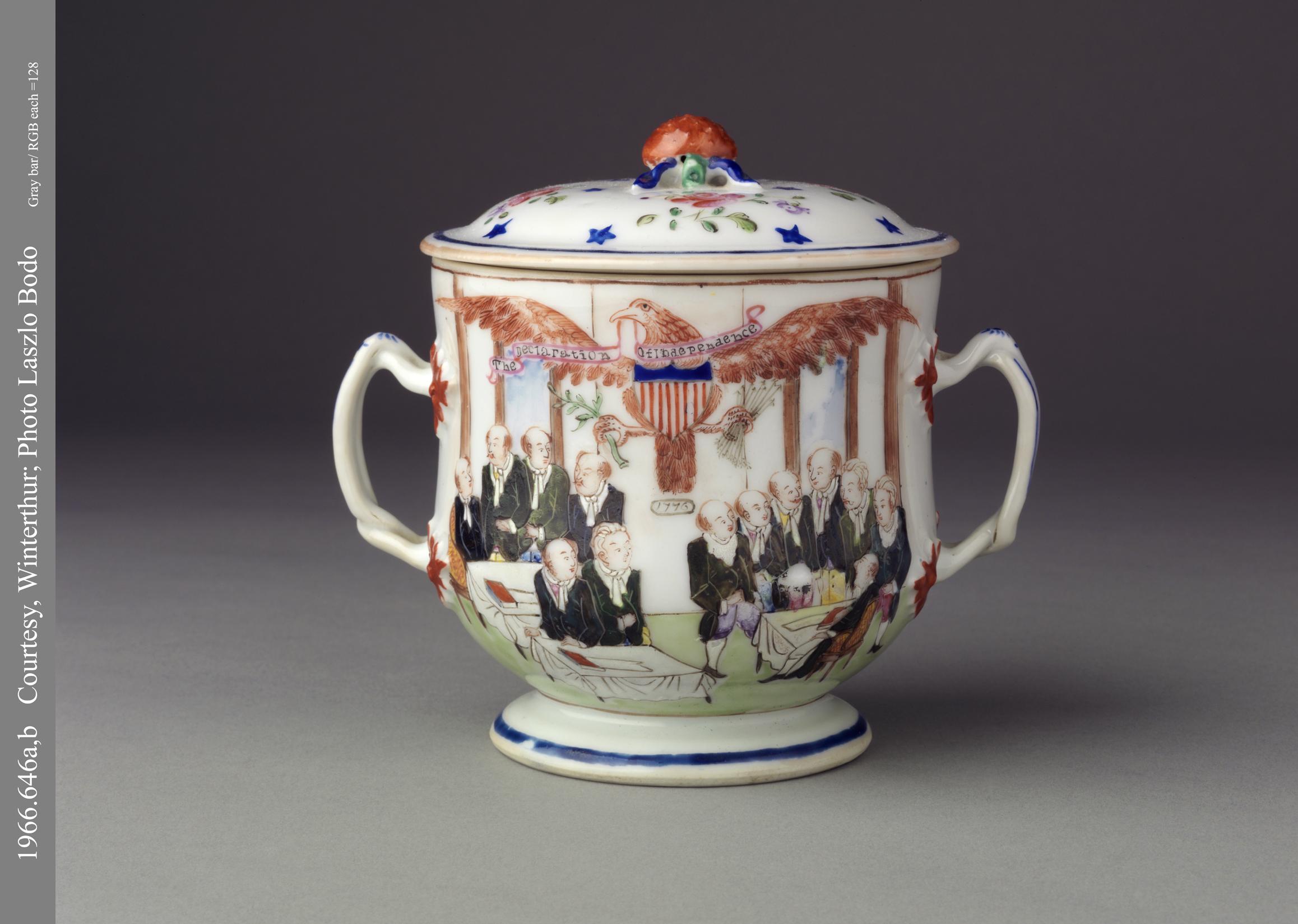 1966.0646 A, B Sugar bowl and cover