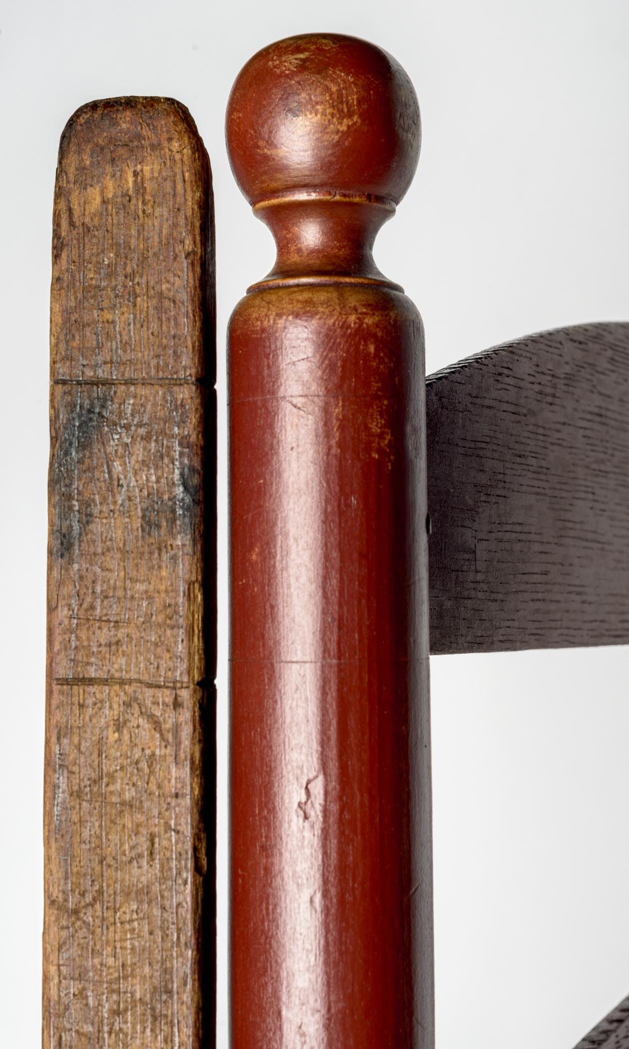1992.0093 Chair, 1957.0026.048 Measuring stick, detail 2