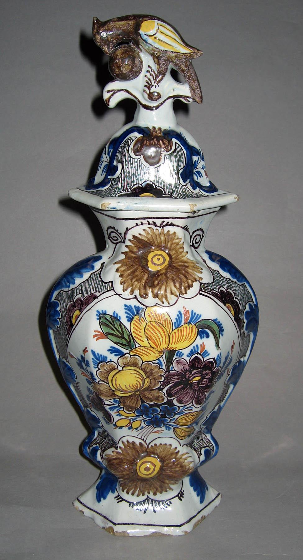 1966.0716.001 A, B Earthenware vase