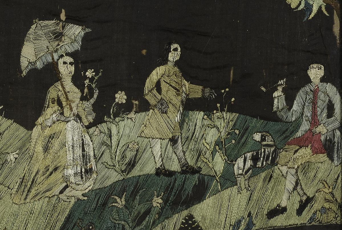 1966.0761 A Needlework Picture, Detail