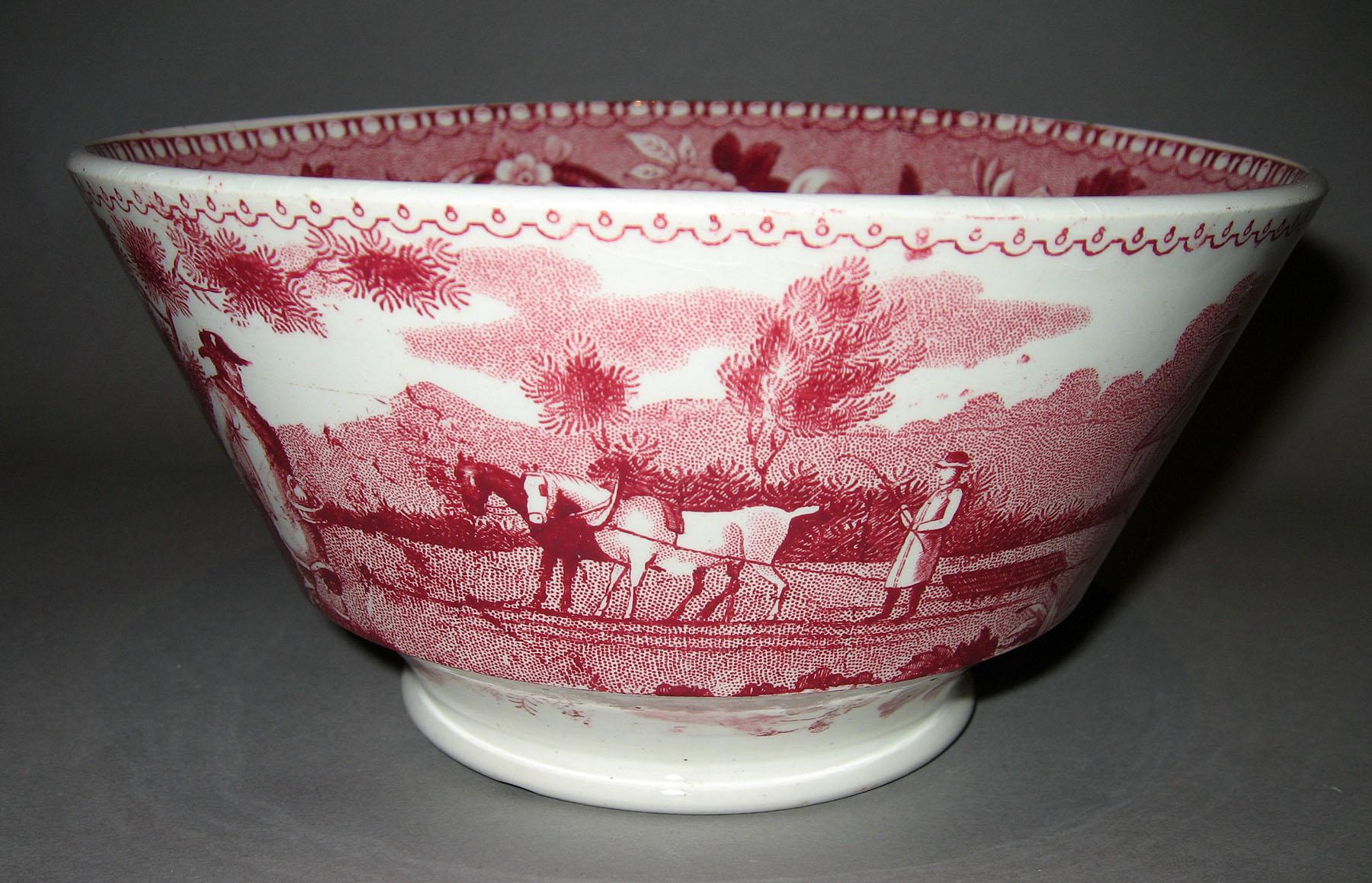 1966.0800.002 The Sower transfer printed bowl