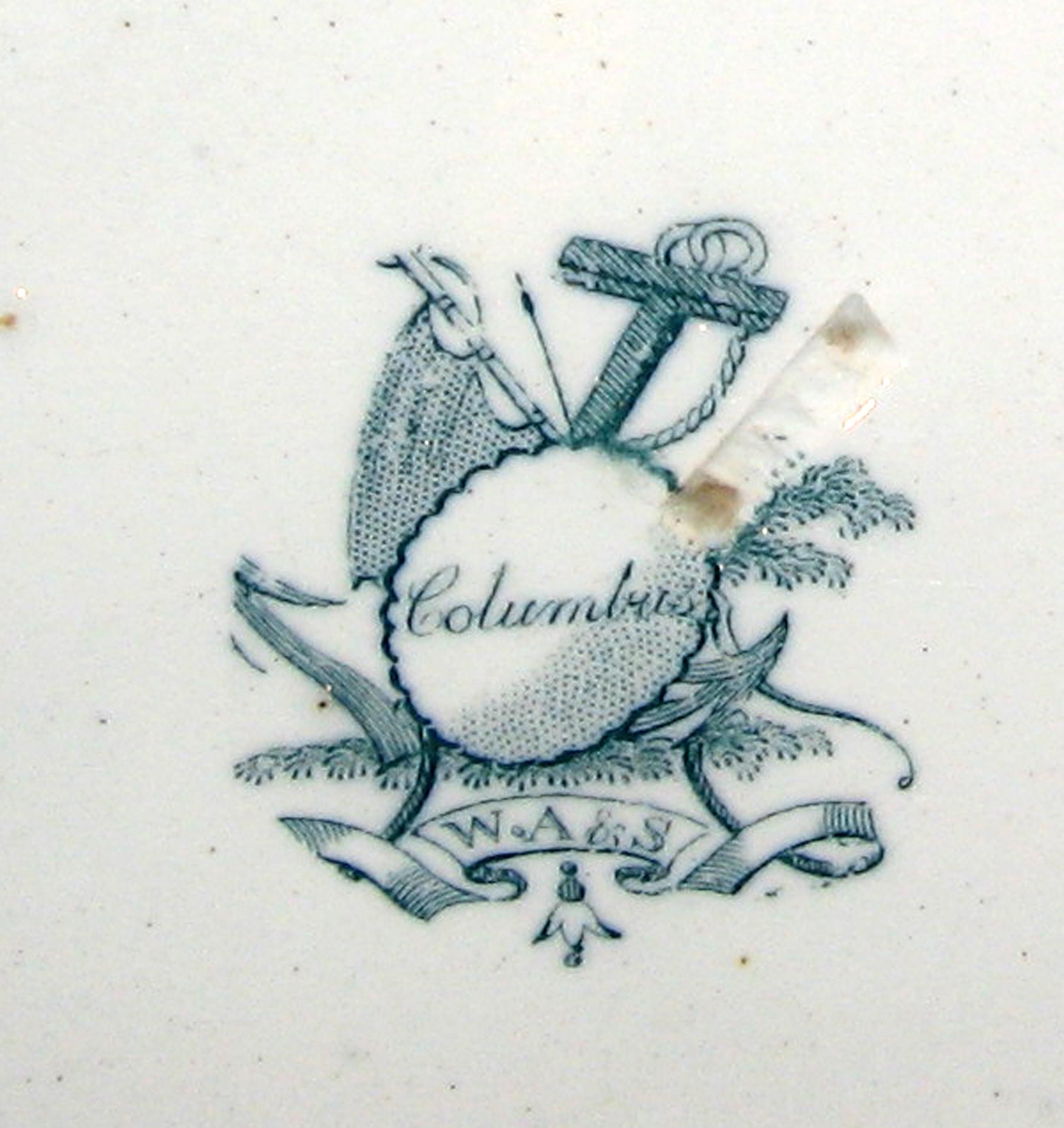 1966.0803.001 Columbus Fleet scene dinner plate (mark)