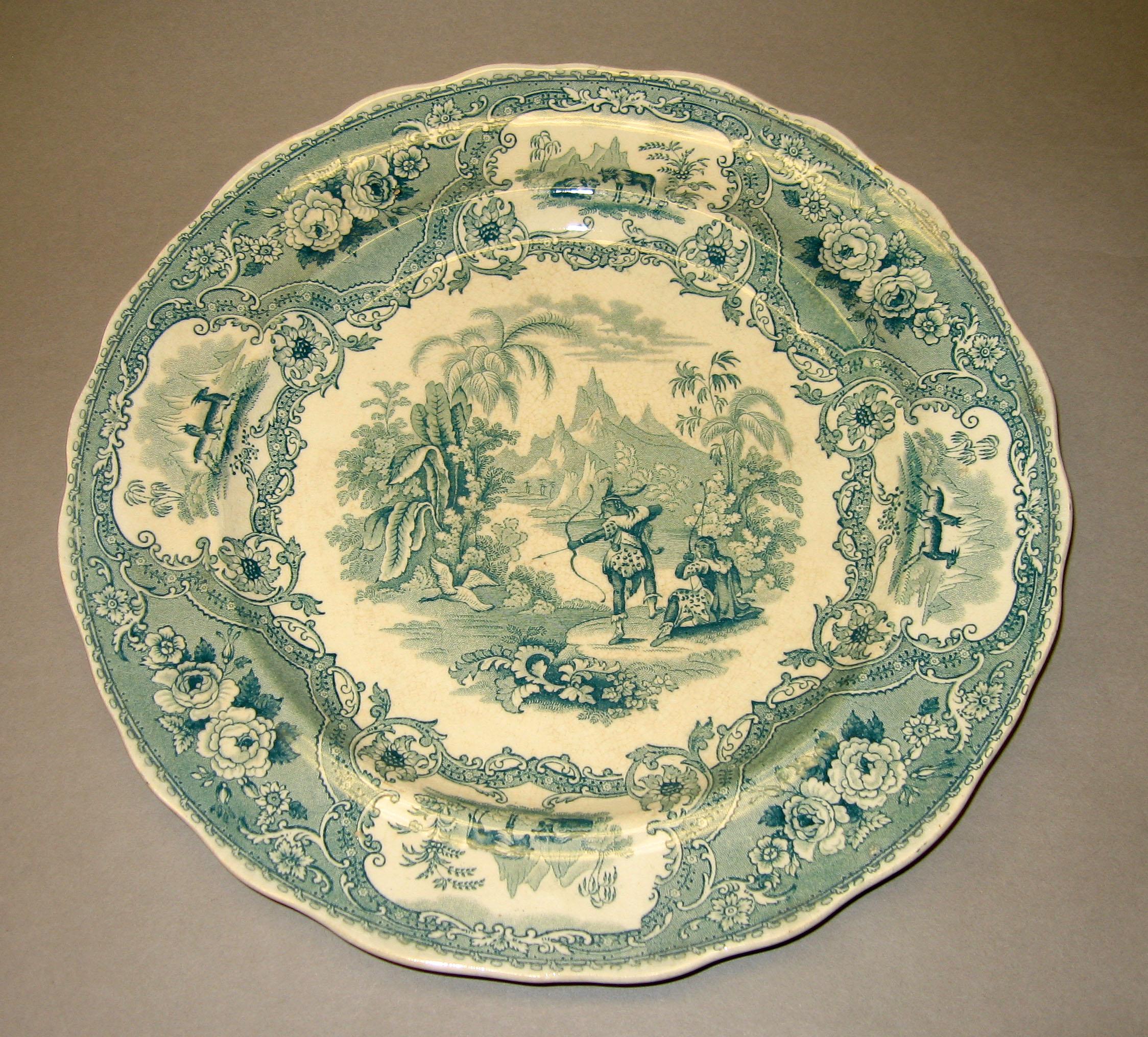1966.0804.003 Columbus: Indian Scene plate