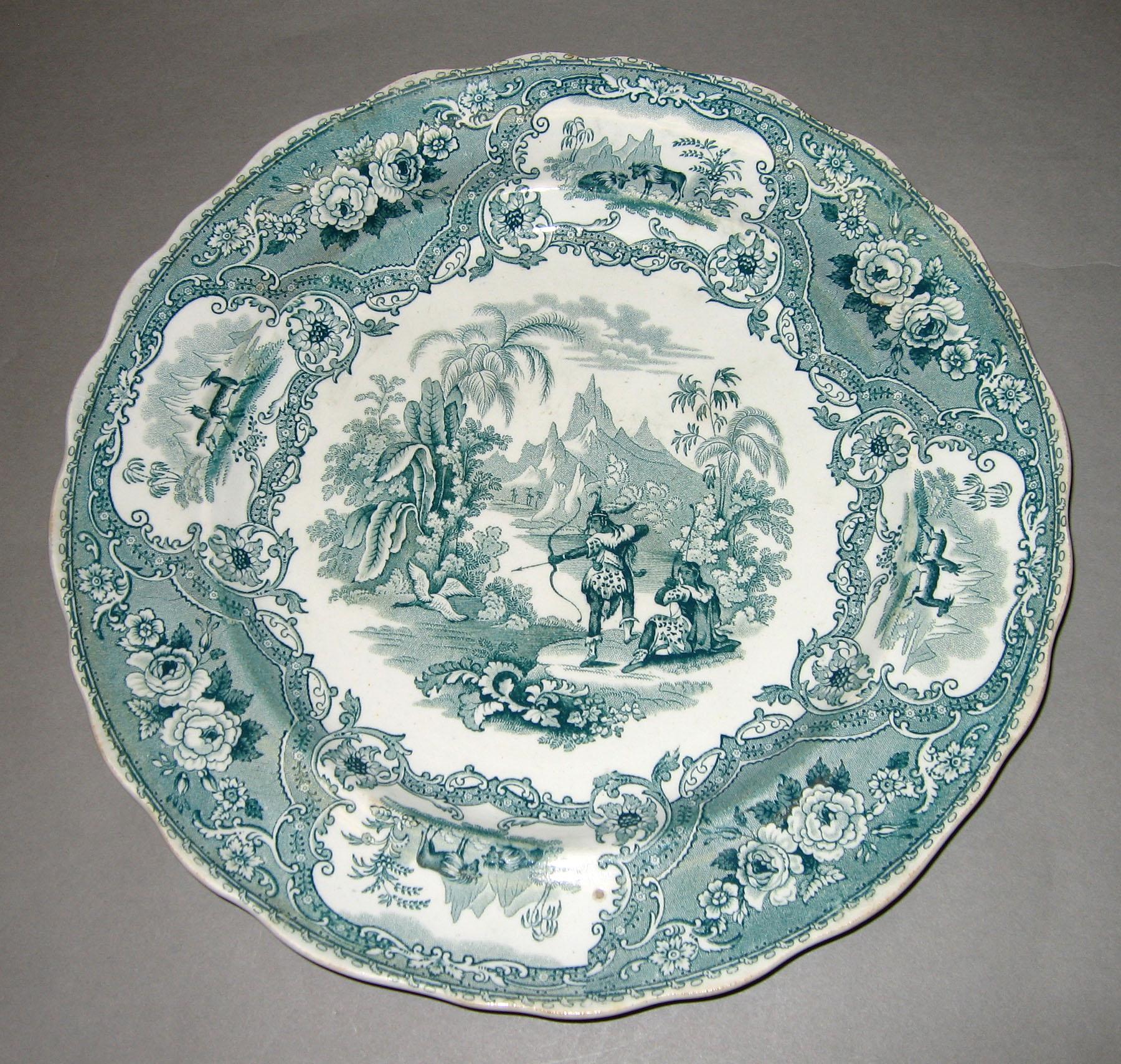 1966.0804.004 Columbus: Indian Scene plate