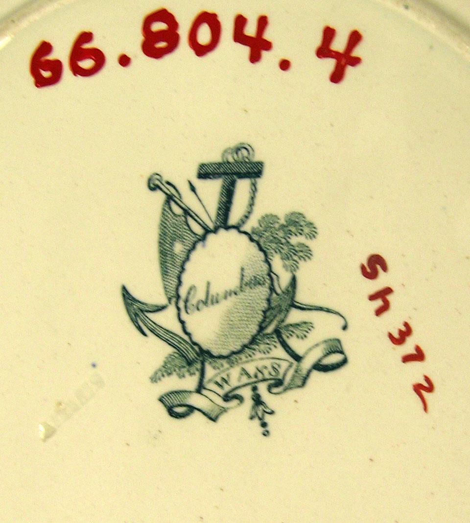 1966.0804.004 Columbus: Indian Scene plate (mark)