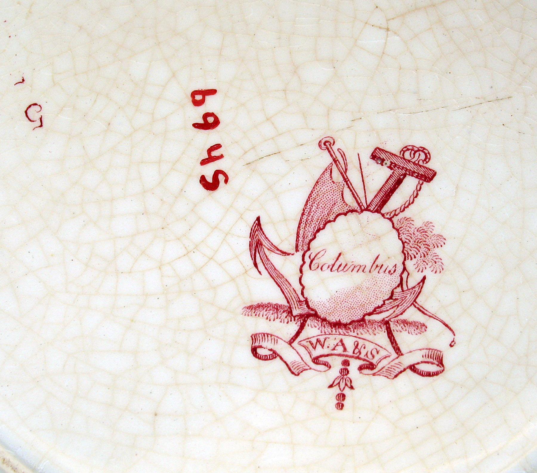 1966.0805.002 Adams earthenware plate, detail