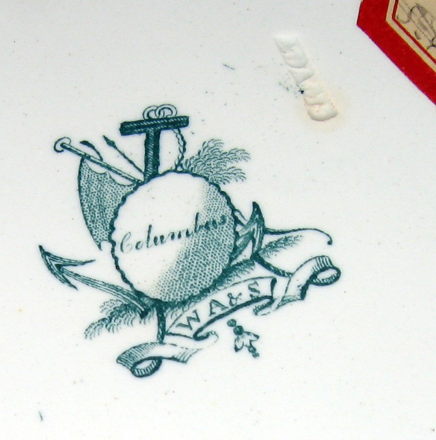 1966.0806.002 Columbus:Camp Scene transfer printed plate (mark)