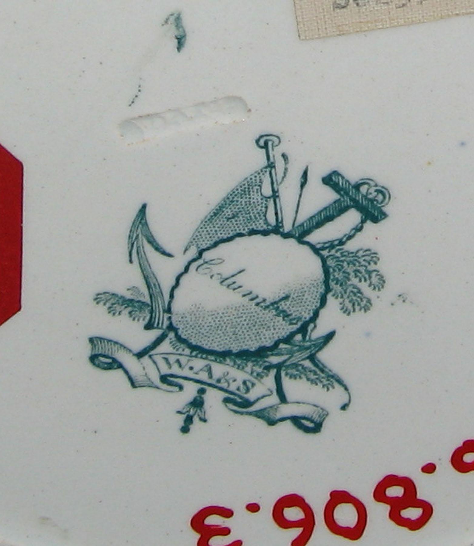1966.0806.003 Columbus:Camp Scene transfer printed plate (mark)