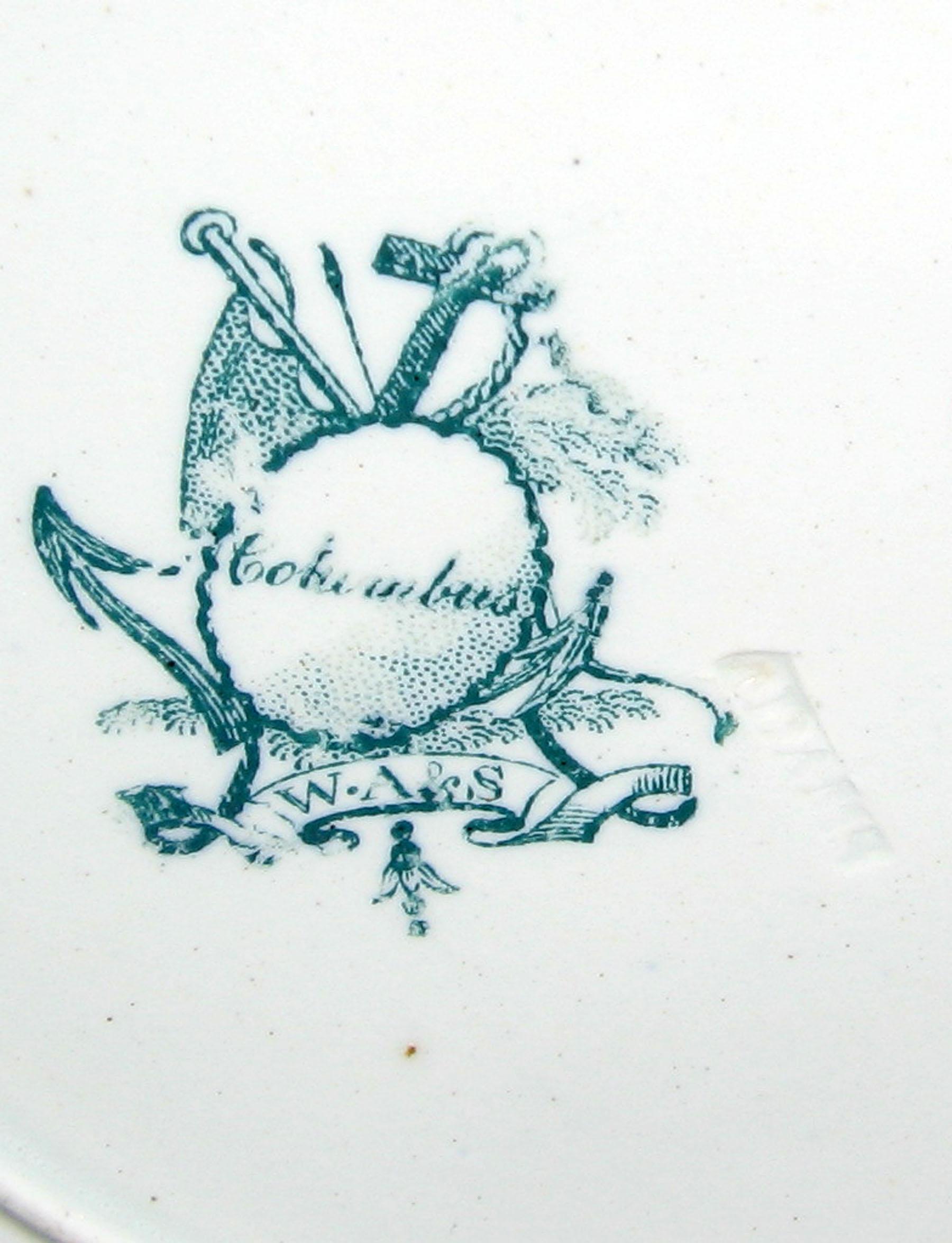 1966.0809.001 Columbus green transfer plate (mark)