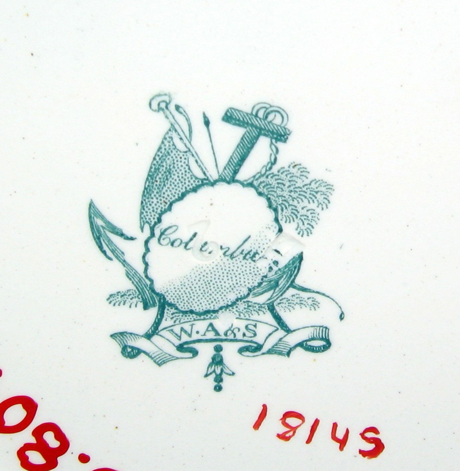 1966.0809.002 Columbus green transfer plate (mark)
