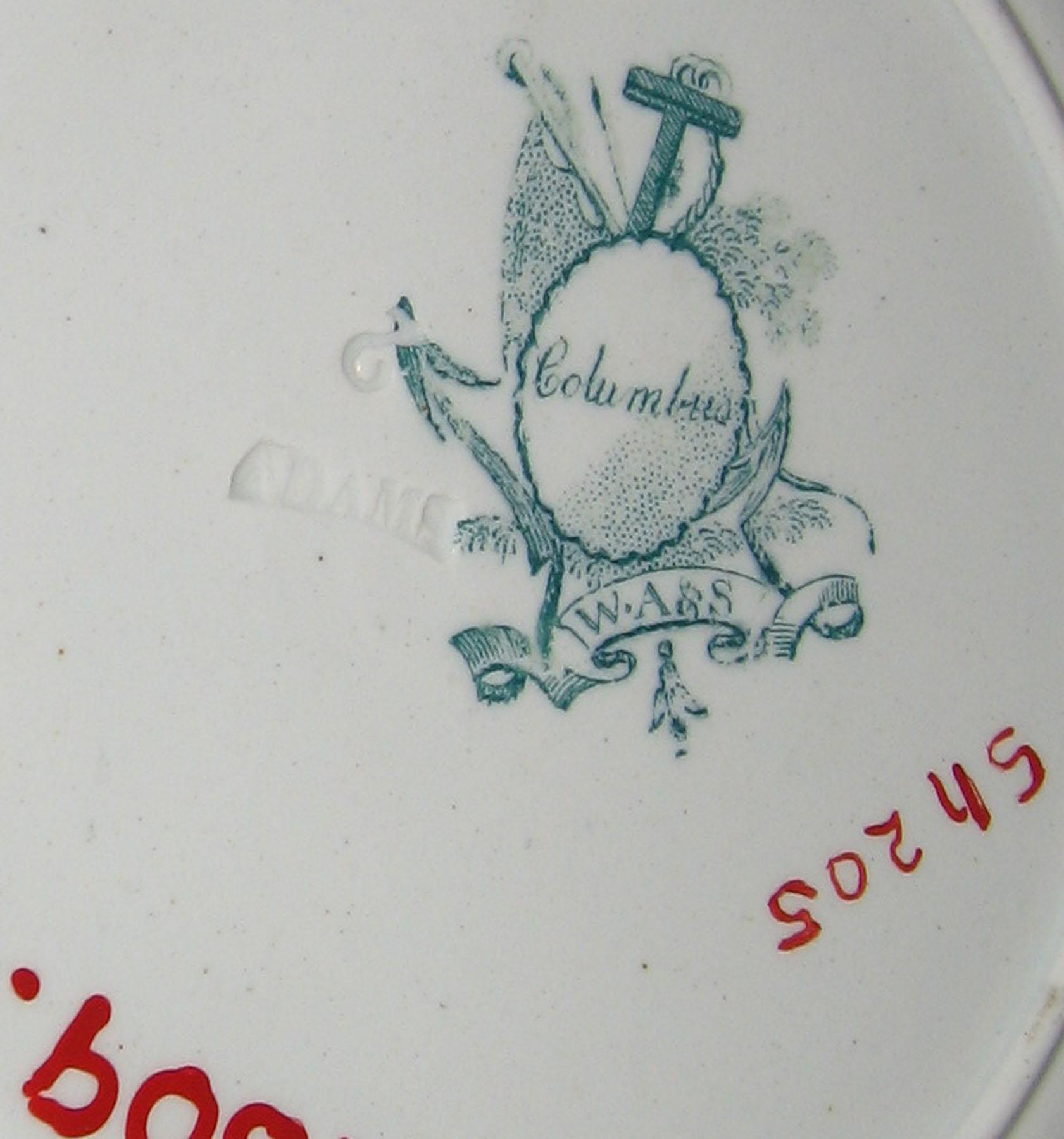 1966.0809.004 Columbus Indian Scene transfer printed plate (mark)