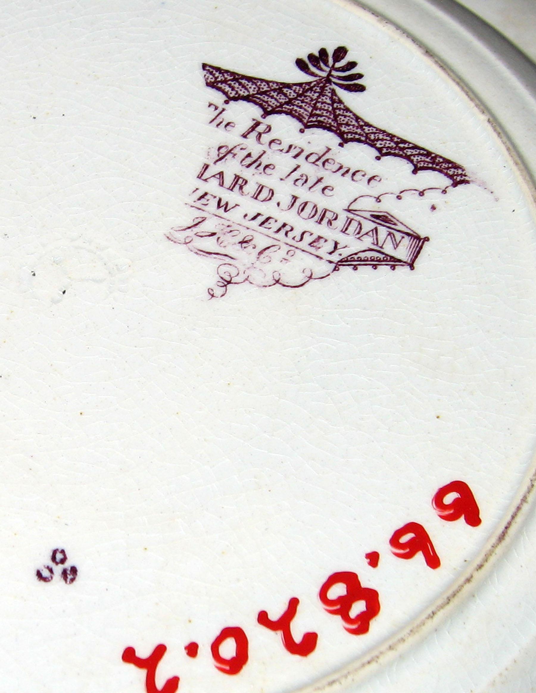 1966.0820.002 Purple Richard Jordan pattern soup plate (mark)