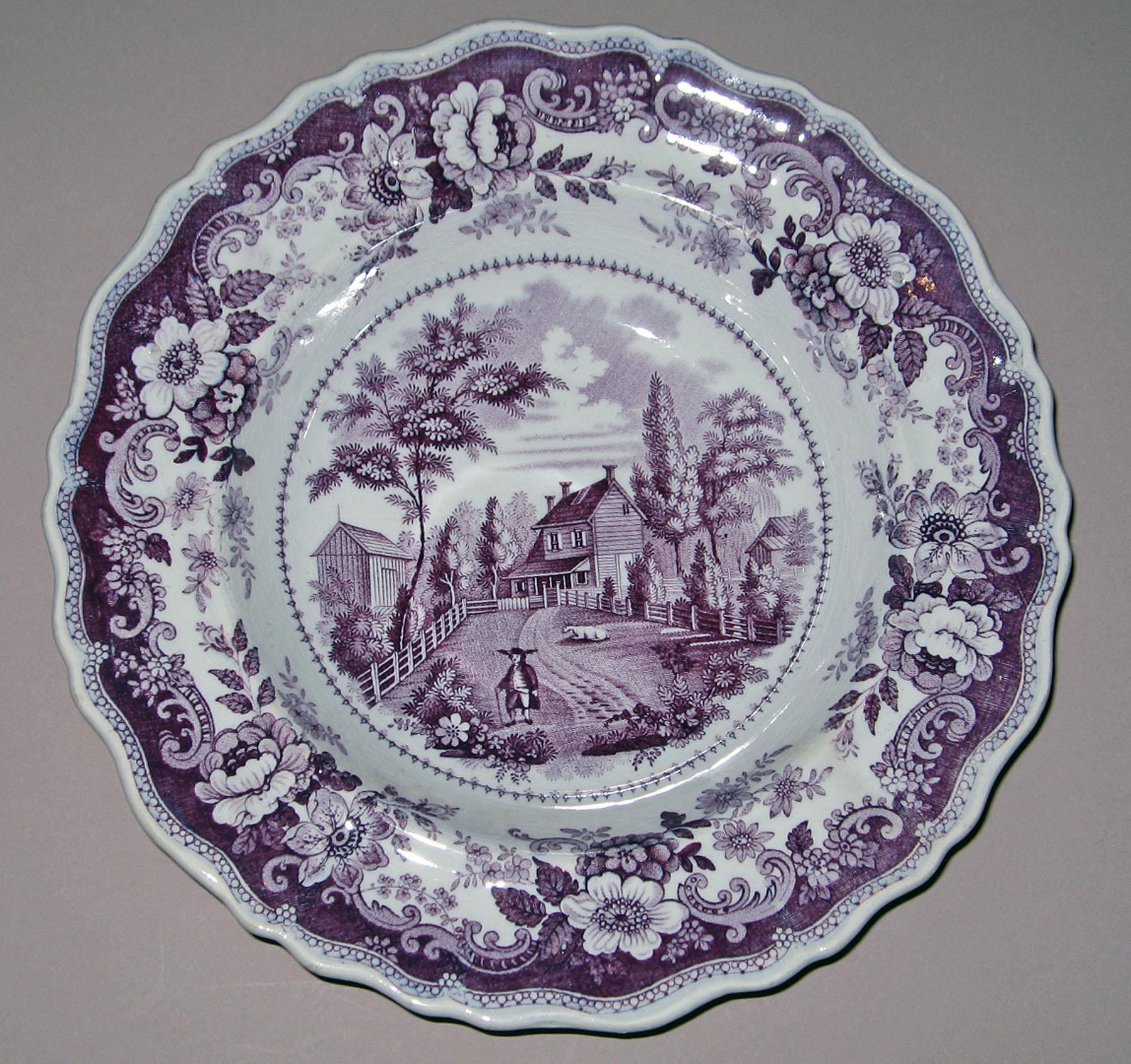 1966.0820.004 Heath transfer-printed soup bowl