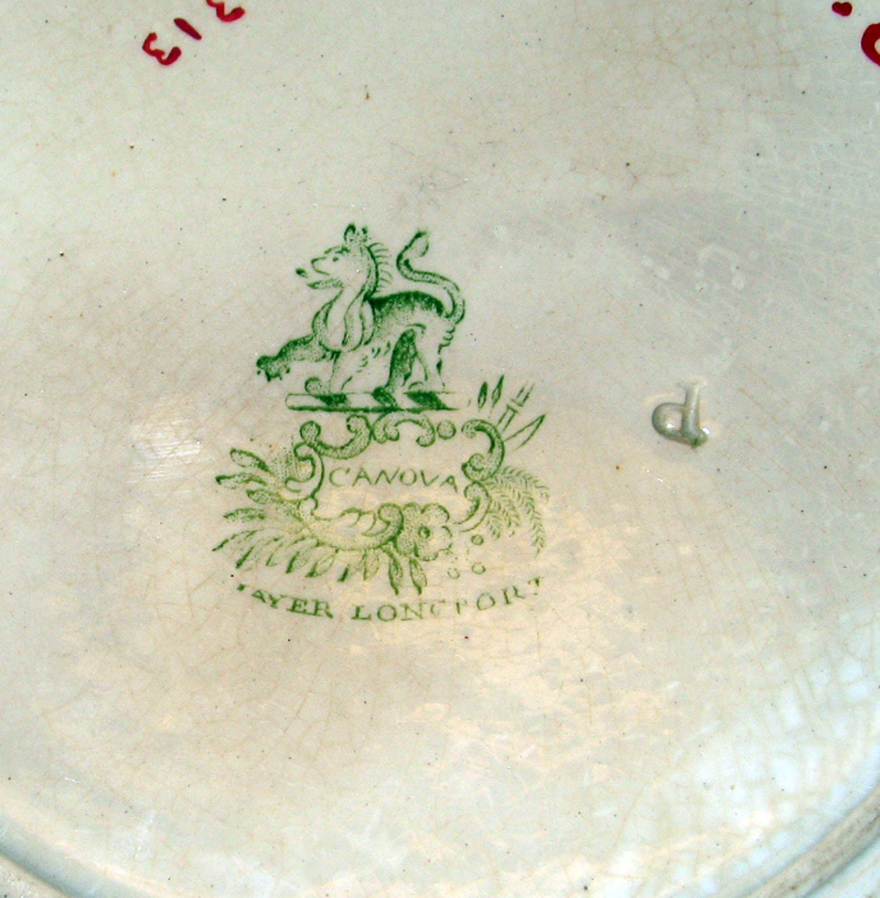 1966.0832 Earthenware plate, detail