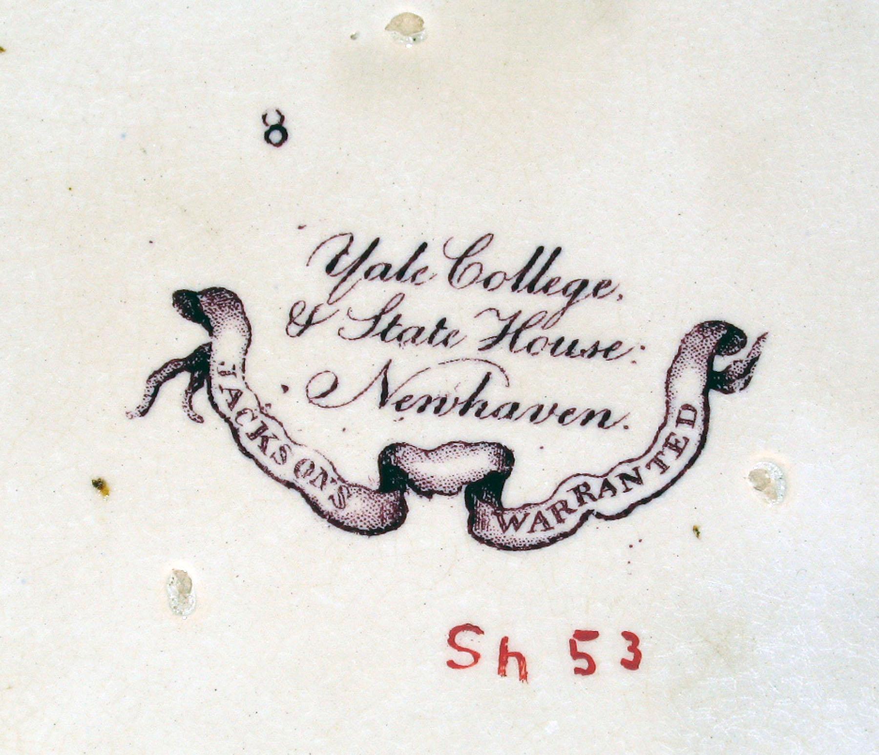 1966.0835 Jacksons Earthenware Dish, detail
