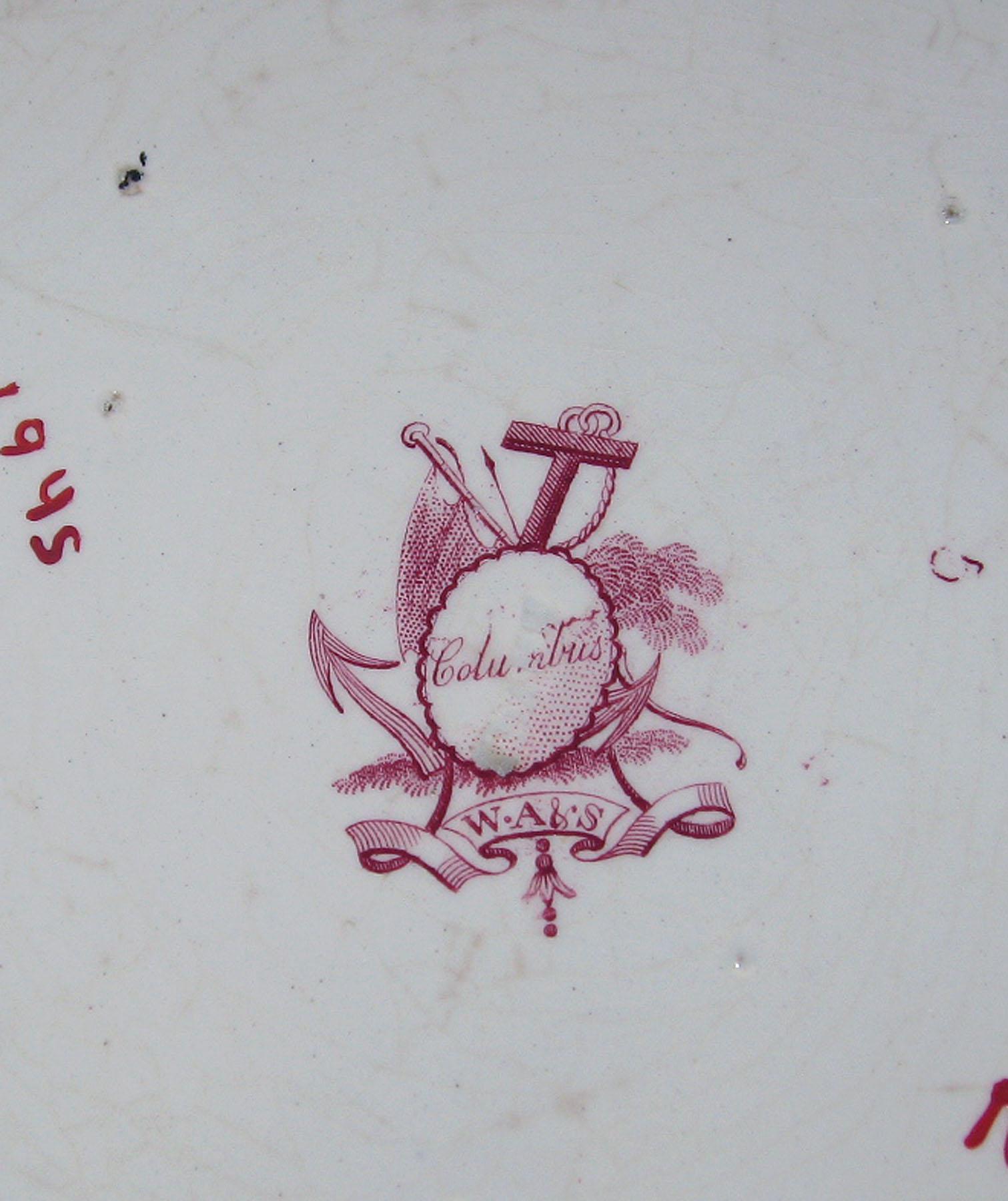 1966.0842 Adams earthenware platter, detail