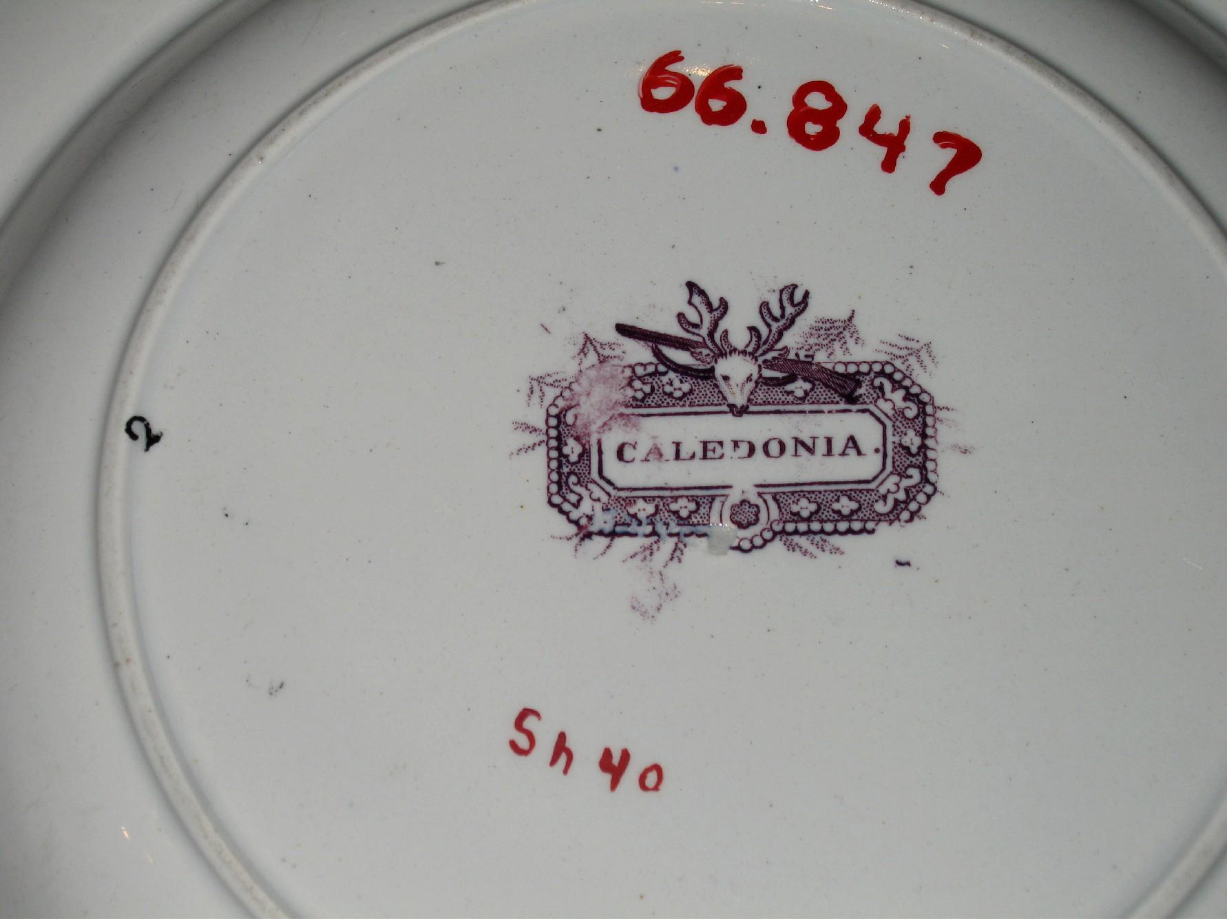 1966.0847 Soup plate (mark)