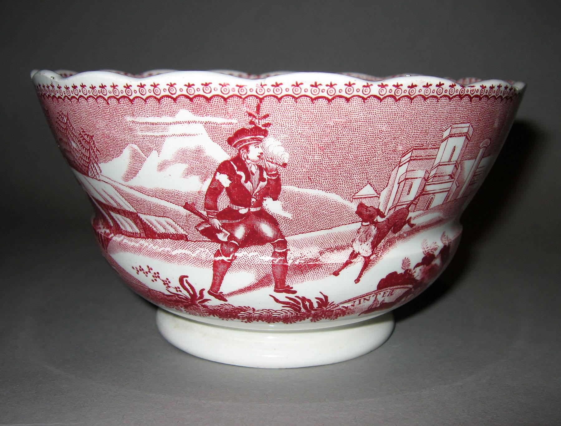 1966.0868 Seasons transfer printed bowl