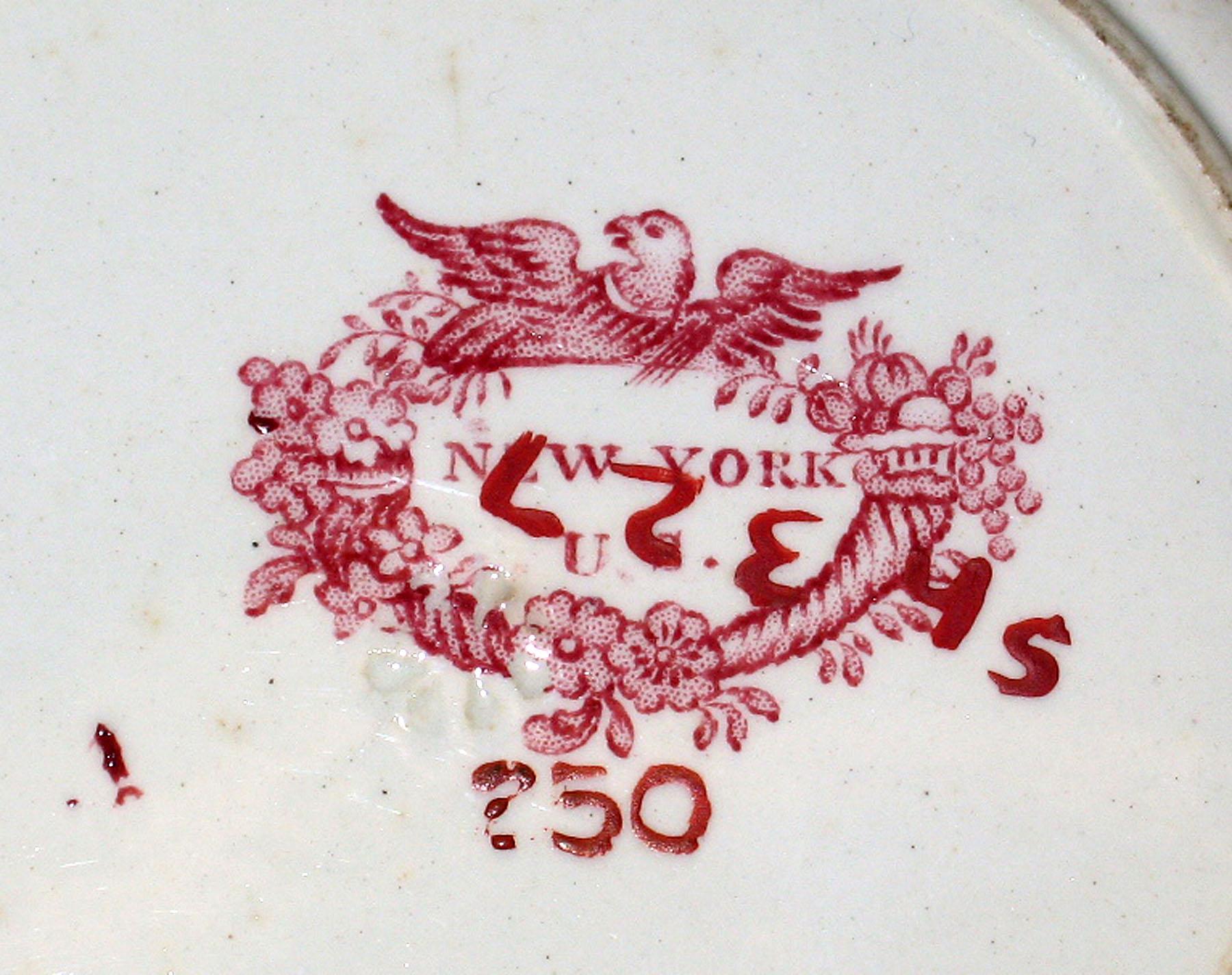 1966.0878 Adams earthenware plate, detail