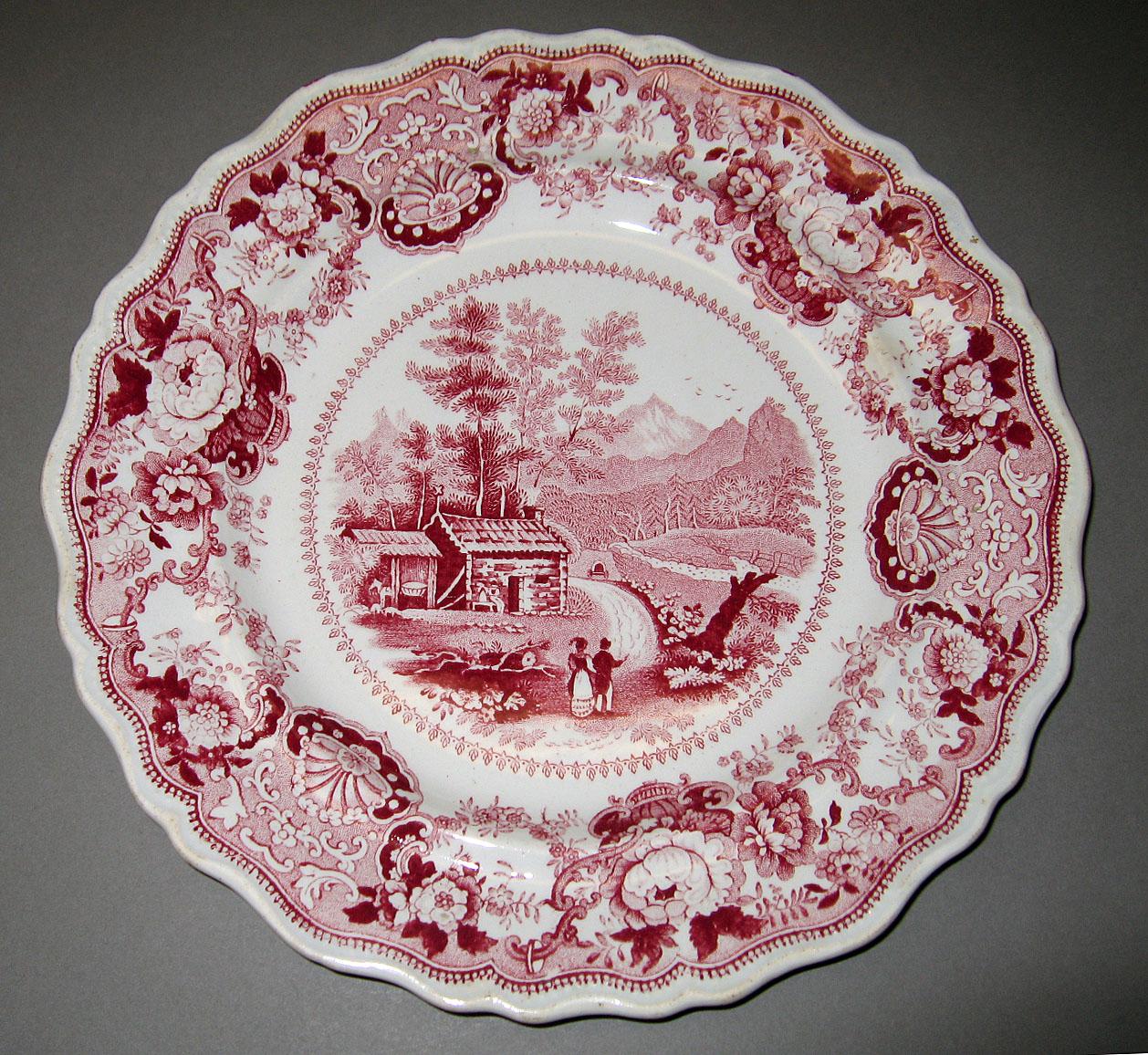 1966.0880.002 Adams earthenware plate