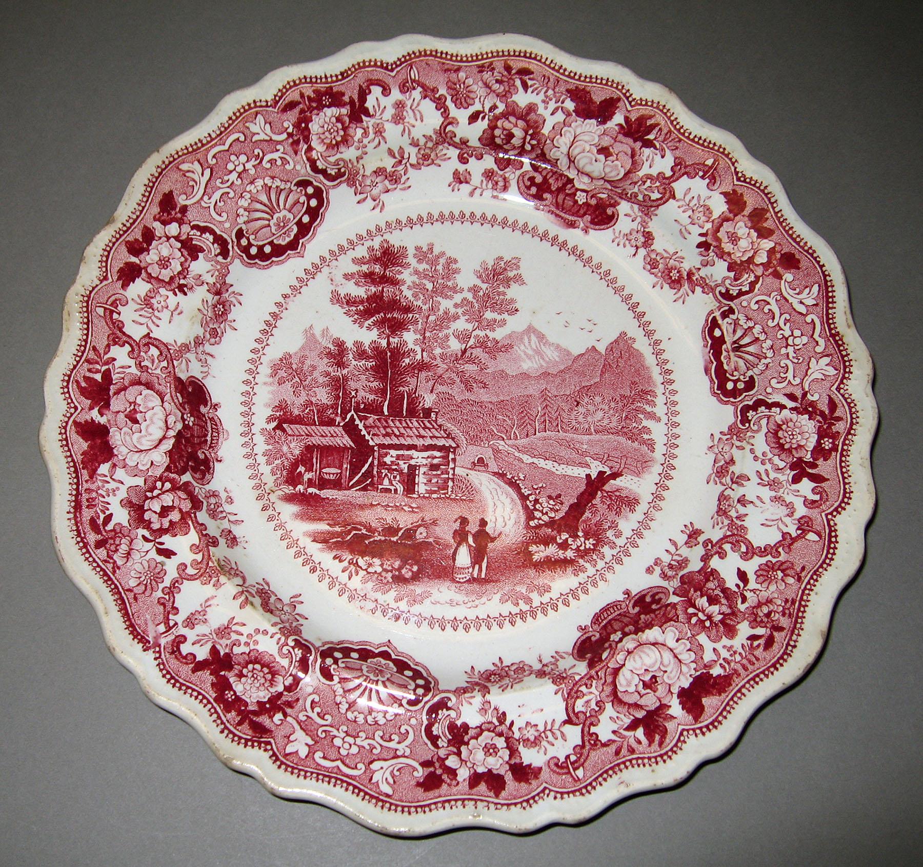 1966.0880.007 Adams earthenware plate