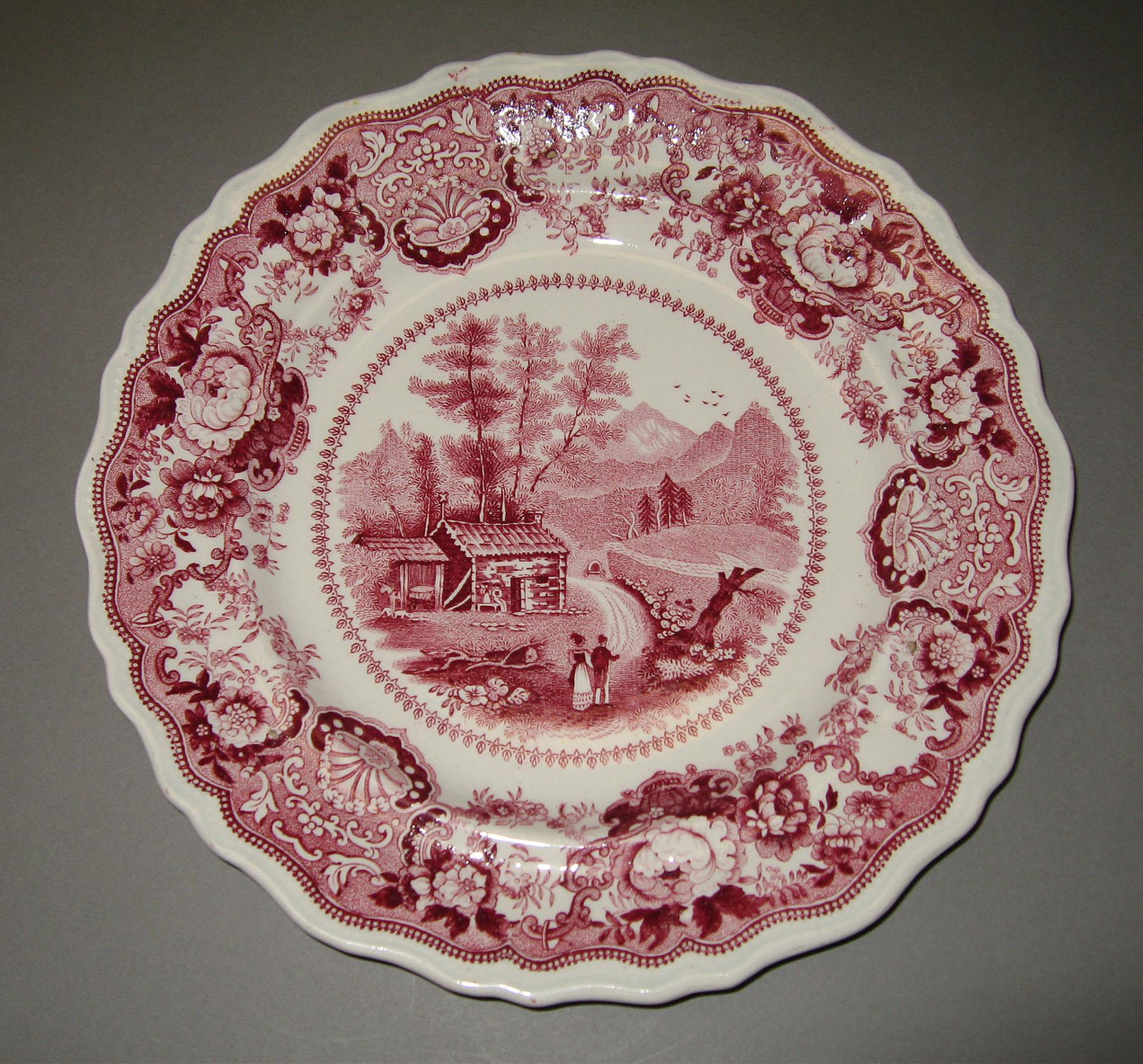 1966.0880.010 Adams earthenware plate
