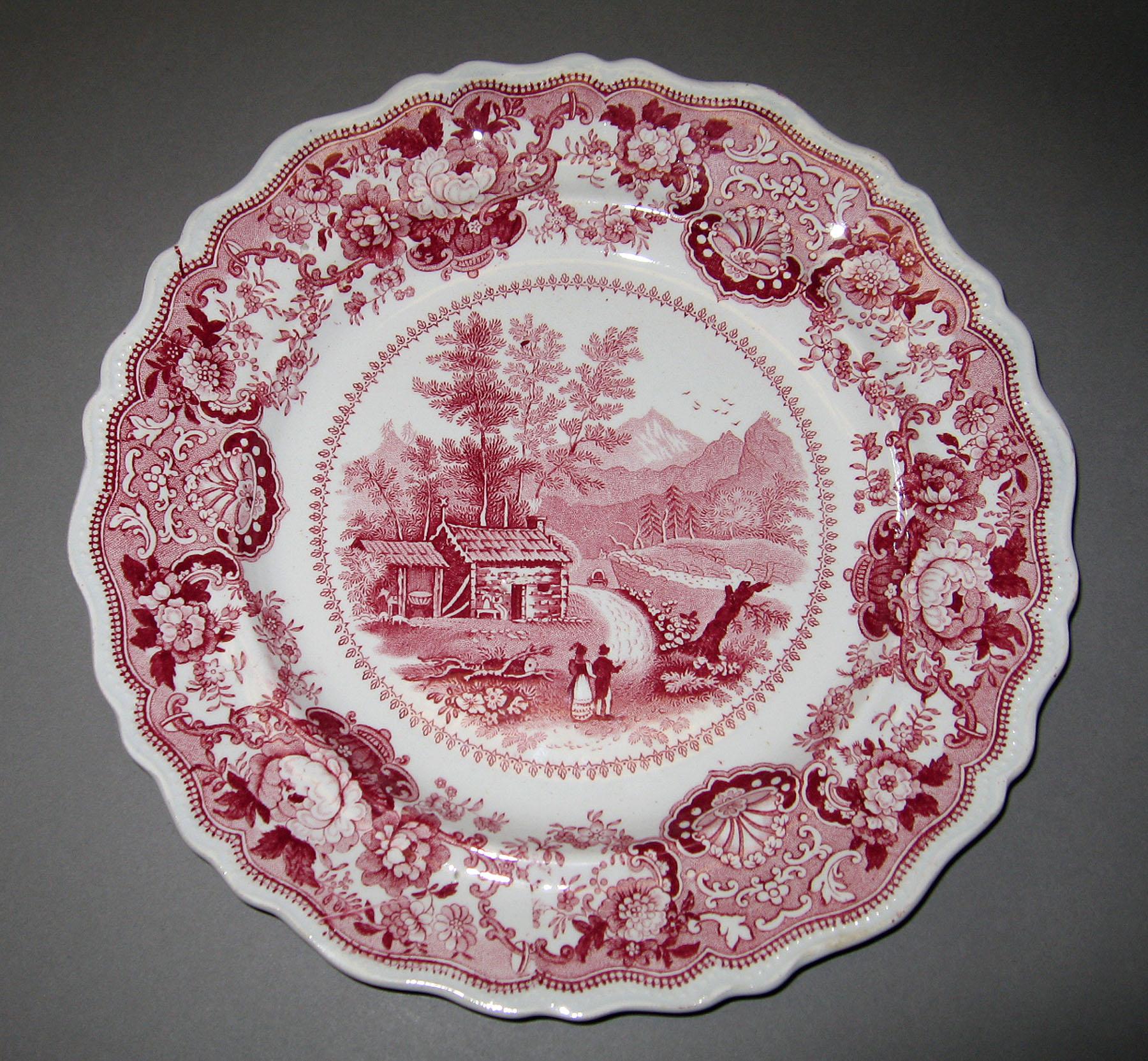 1966.0880.012 Adams earthenware plate