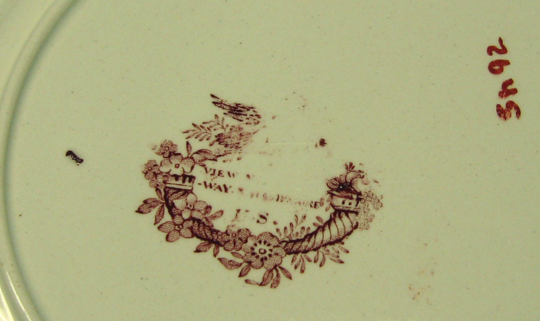 1966.0880.016 Adams earthenware plate, detail