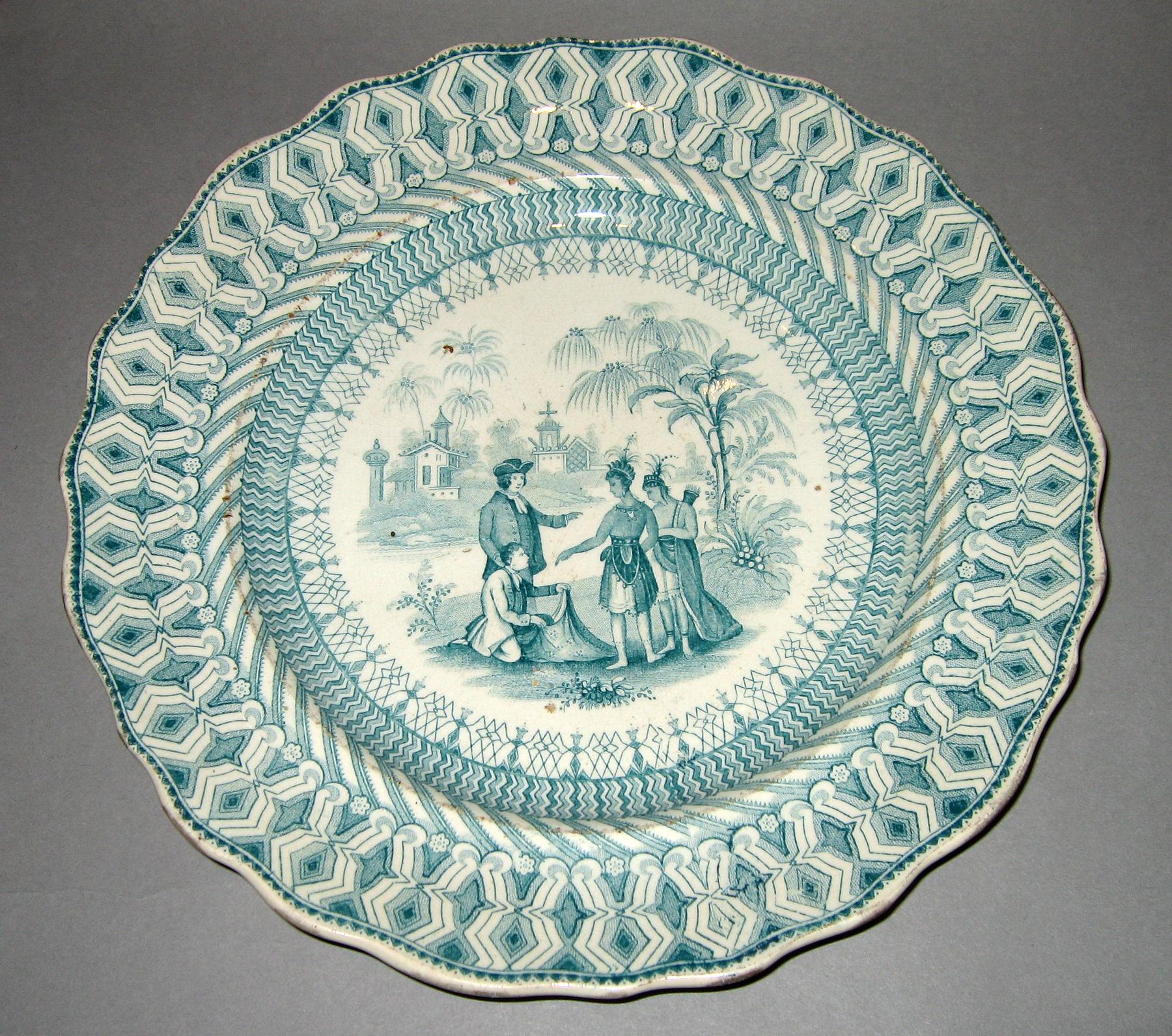 1966.0907 W Penns Treaty transfer printed plate