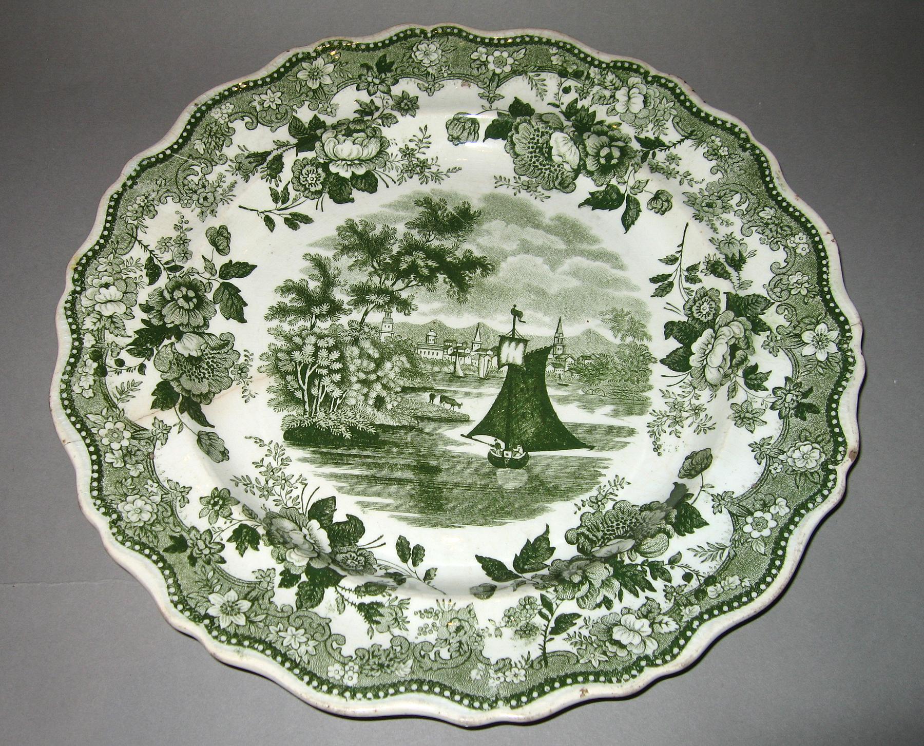 1966.0919 Hartford pattern printed plate