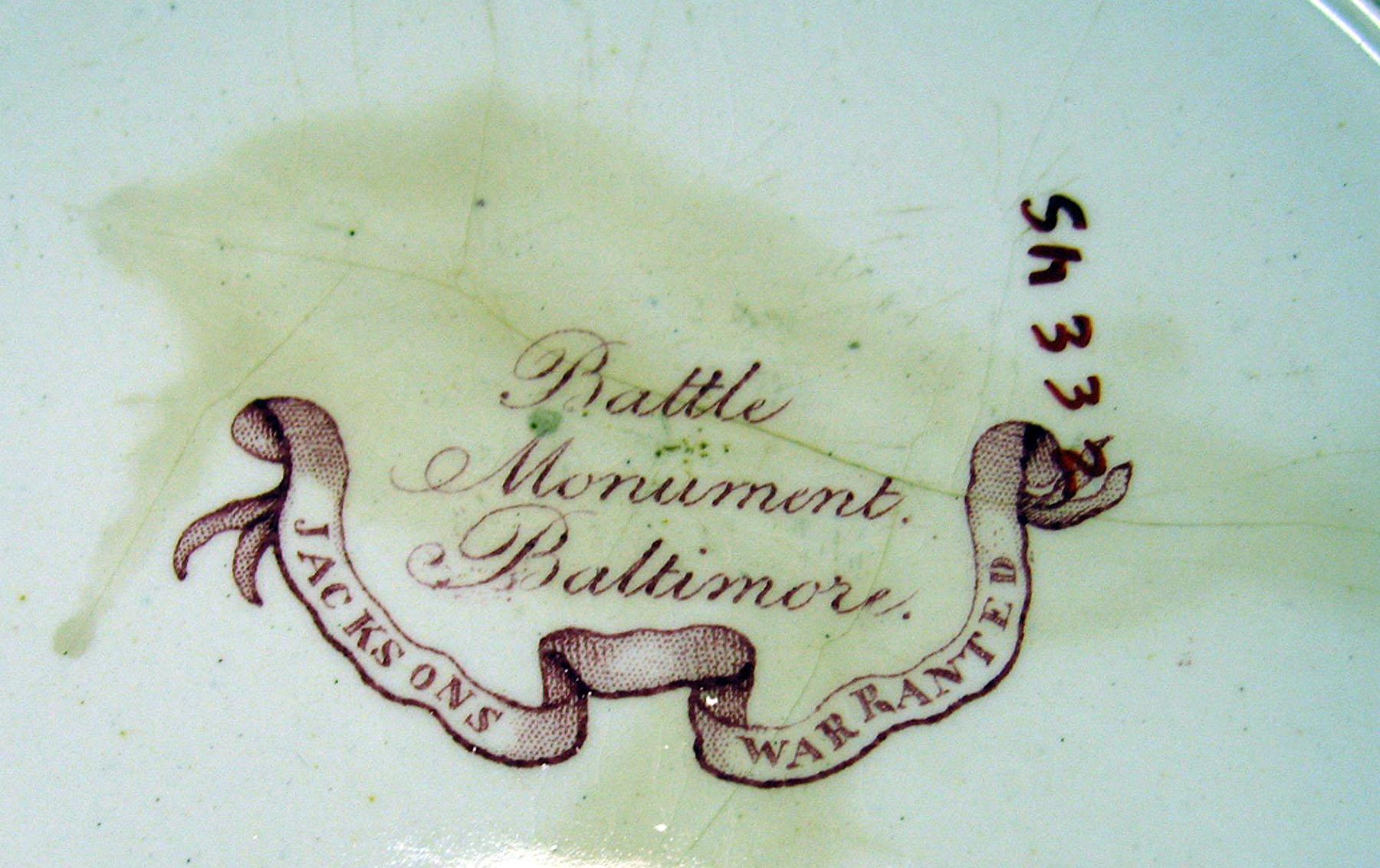 1966.0944 Jackson earthenware plate, detail