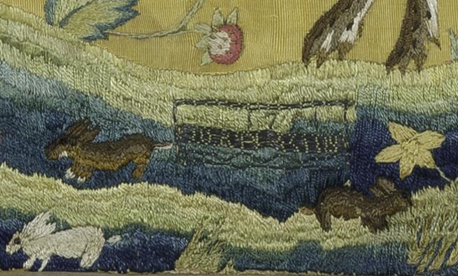 1966.0978 Silkwork Picture, Detail 11
