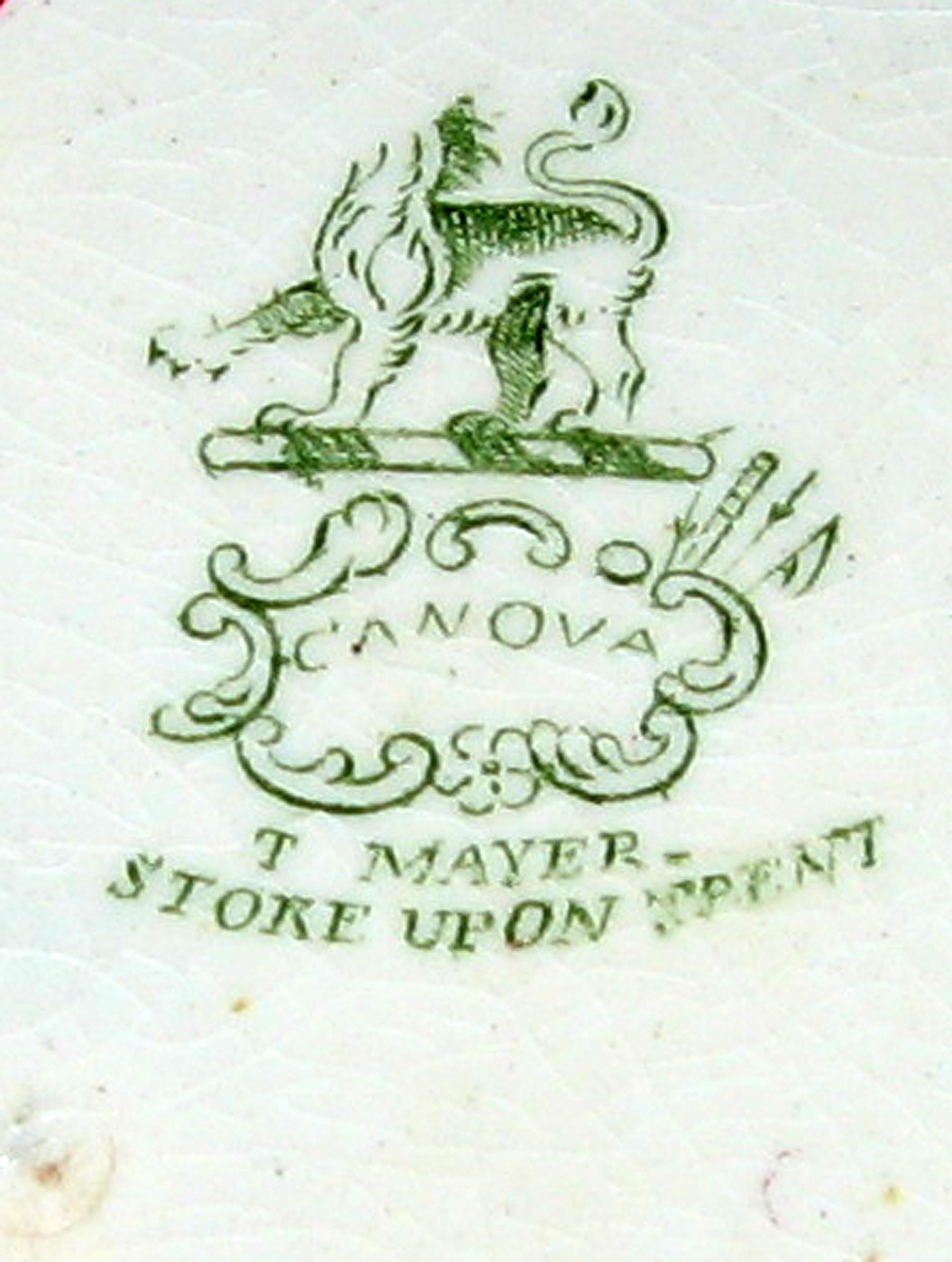 1966.0981.014 Canova pattern printed saucer (mark)