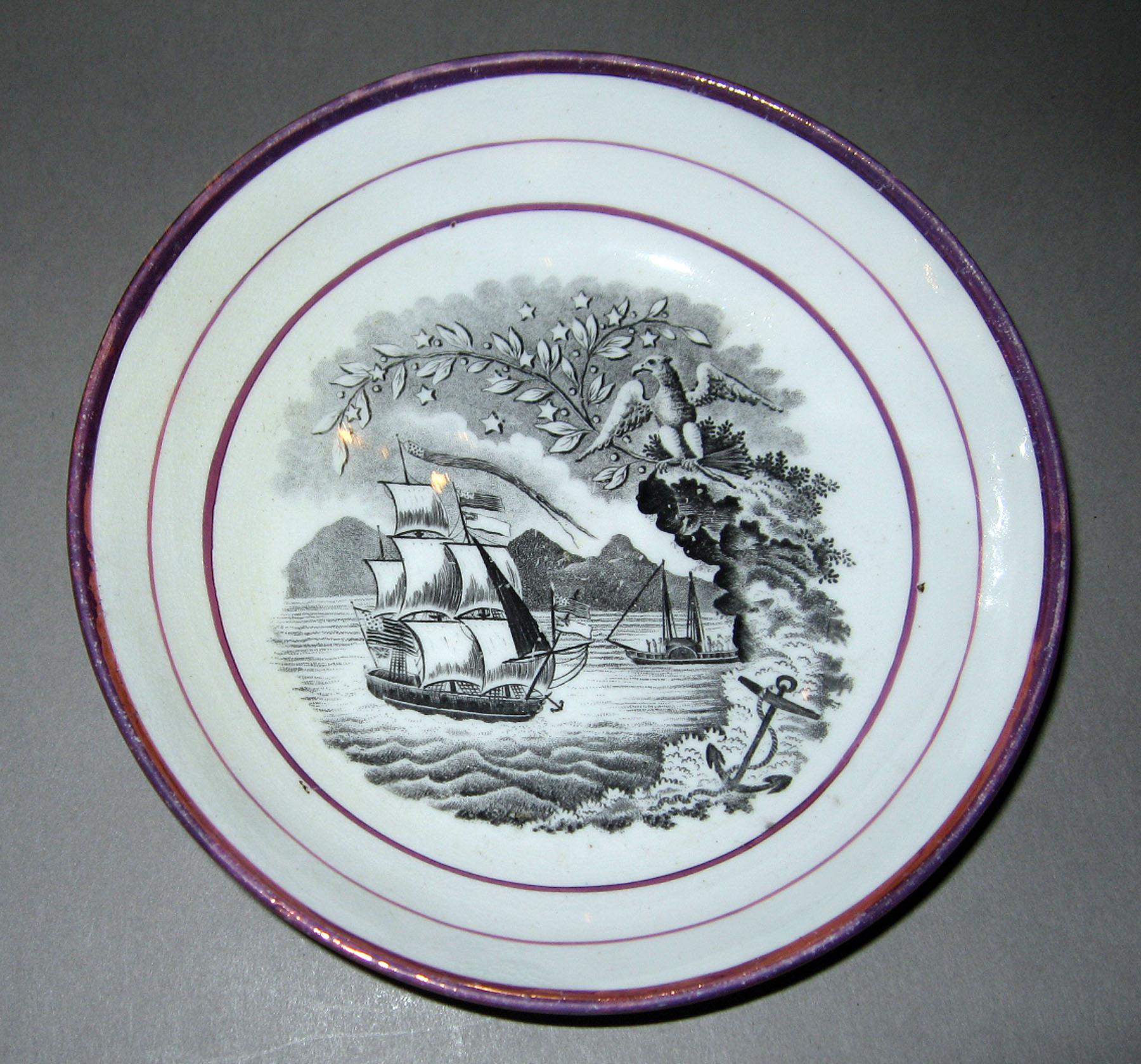 1966.1023.017 Lusterware saucer