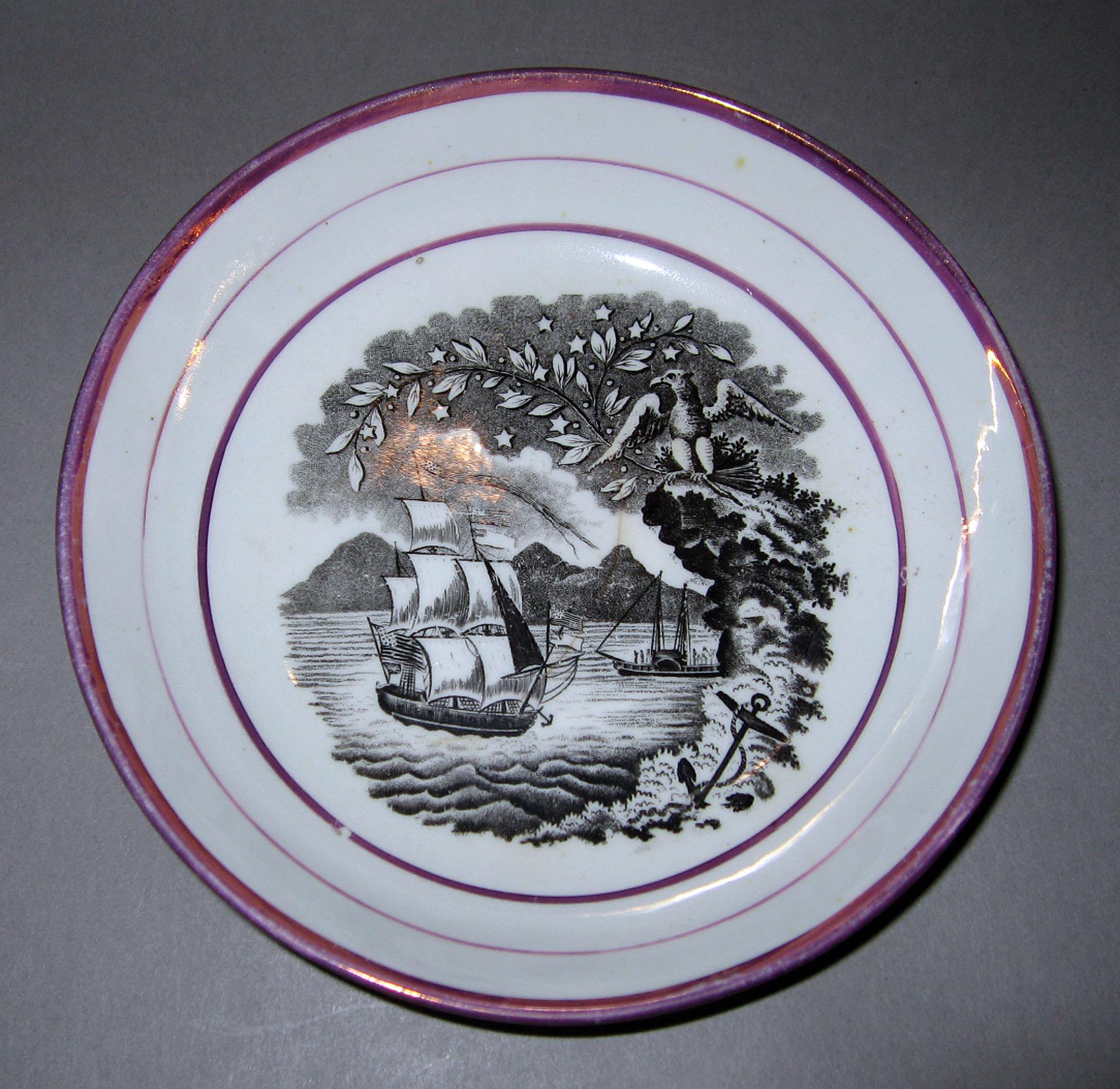 1966.1023.018 Lusterware saucer
