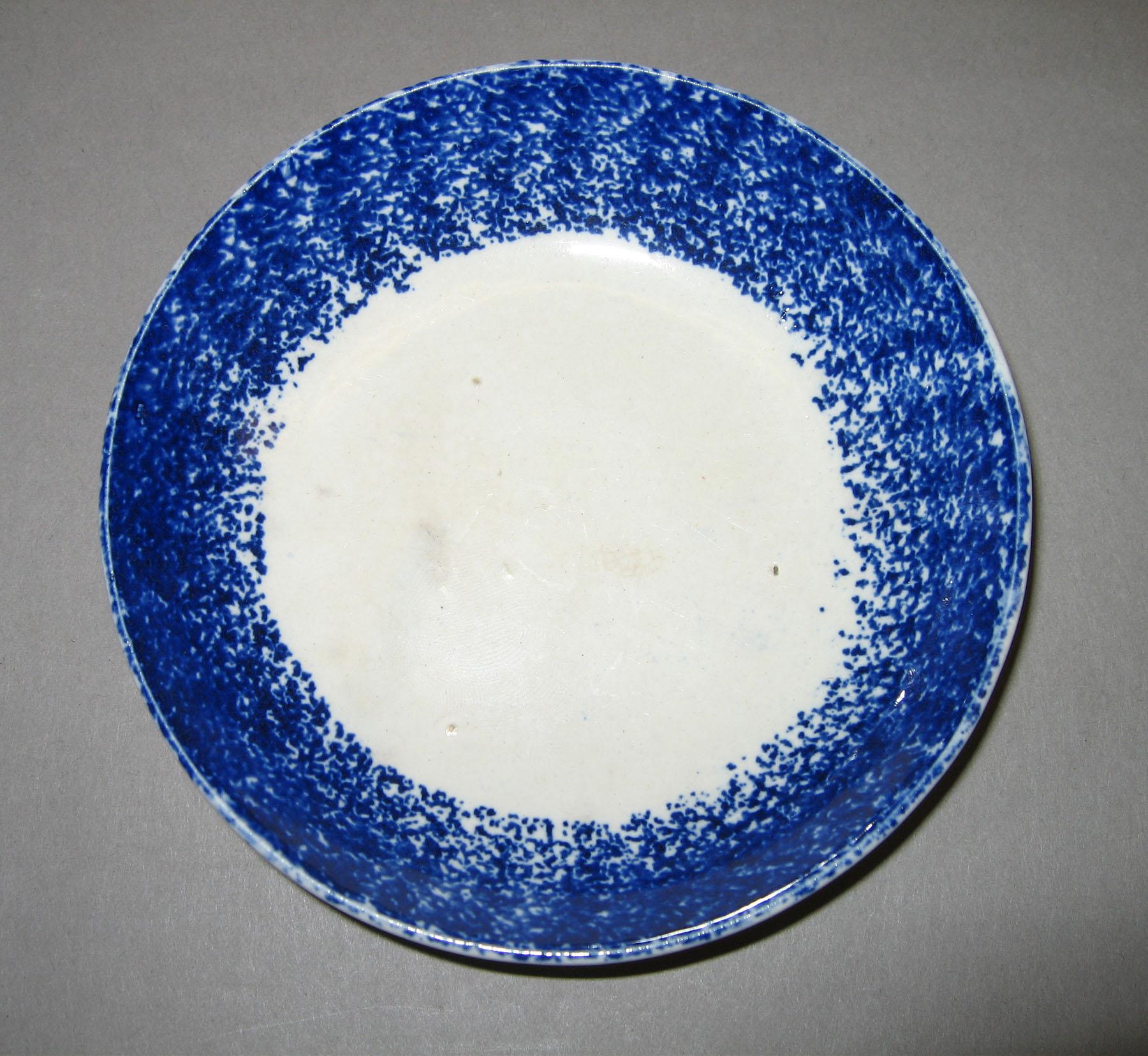 1966.1156 B Blue spatter saucer