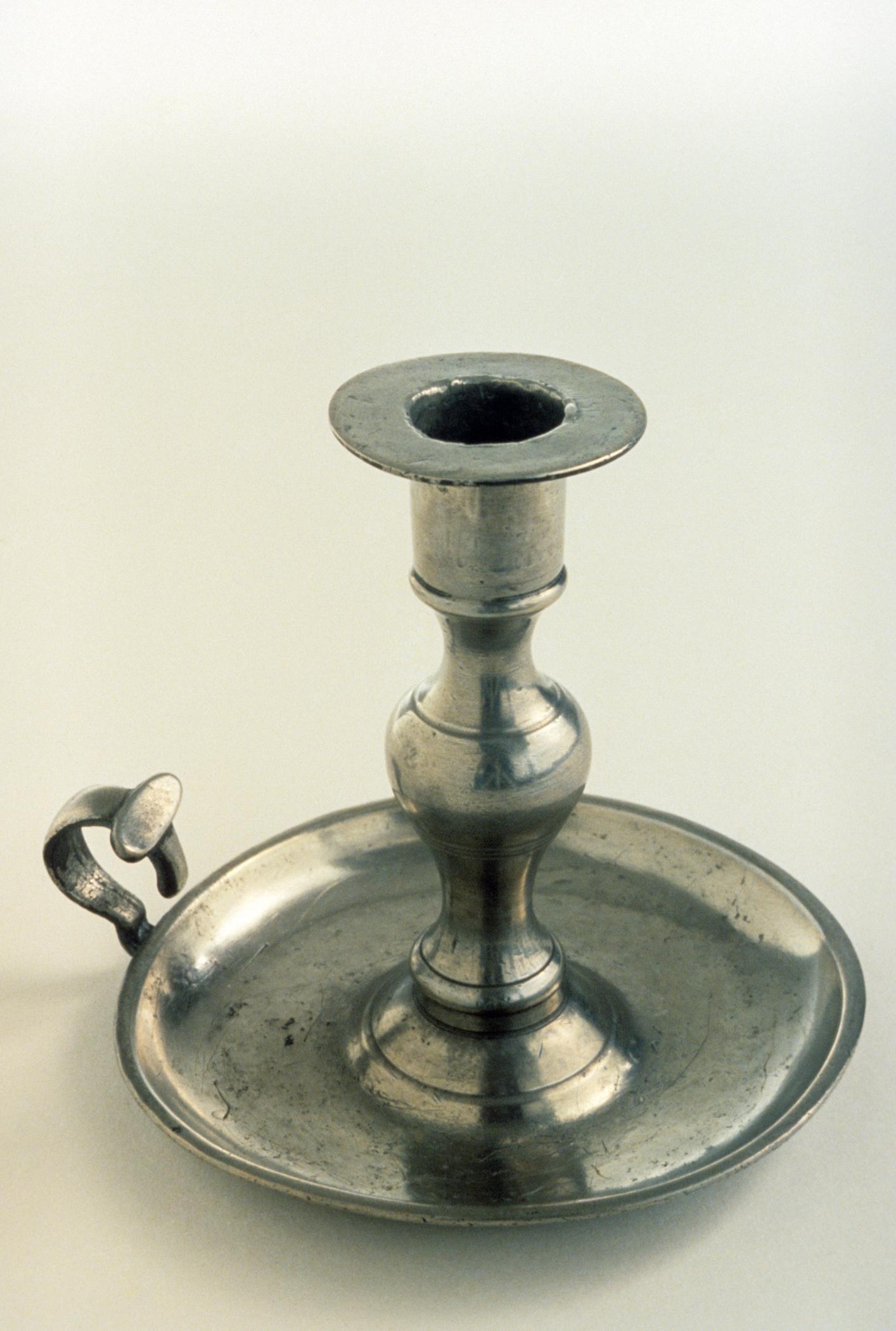 1966.1193 Pewter candlestick