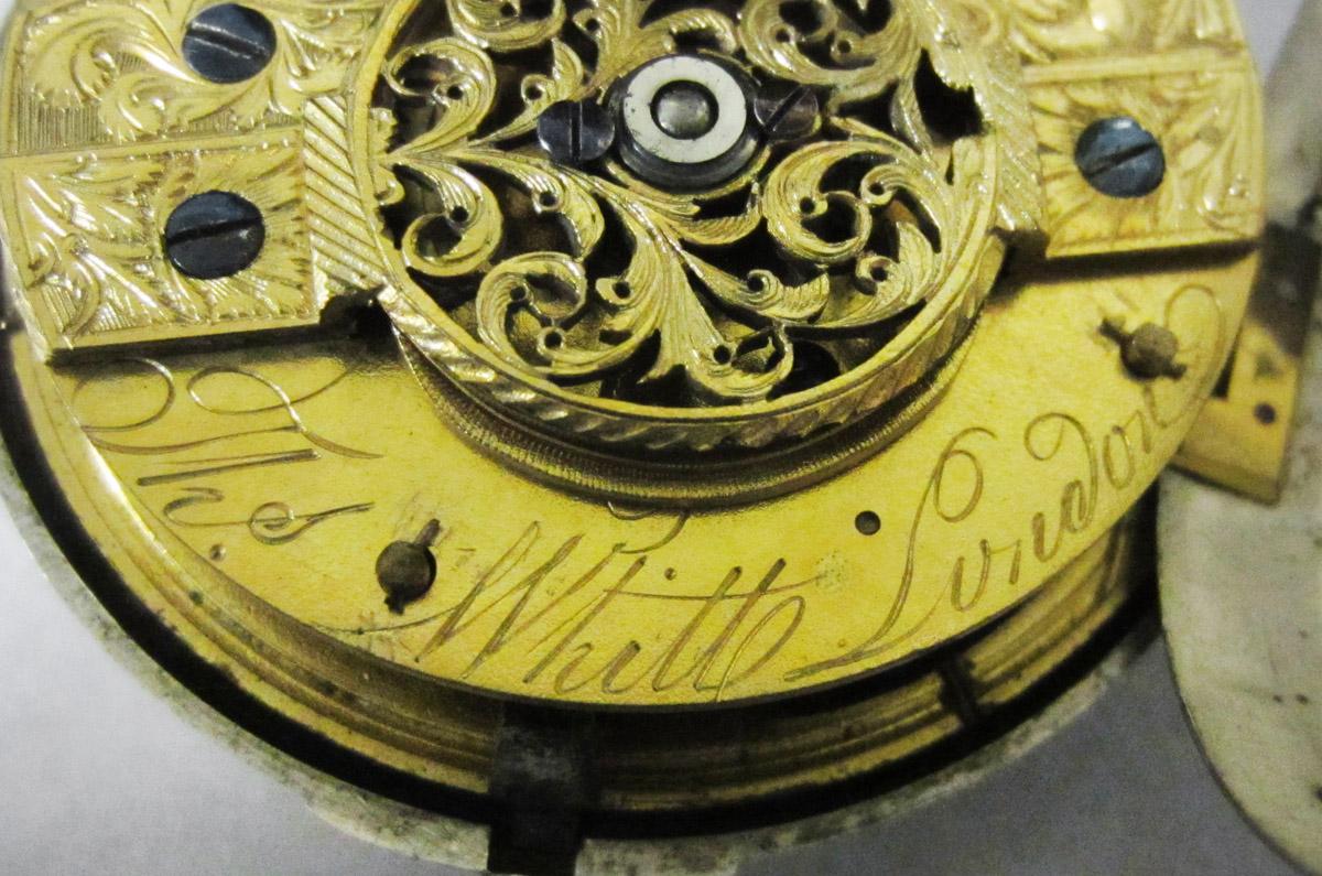 1966.1241 C Watch movement, engraving 1