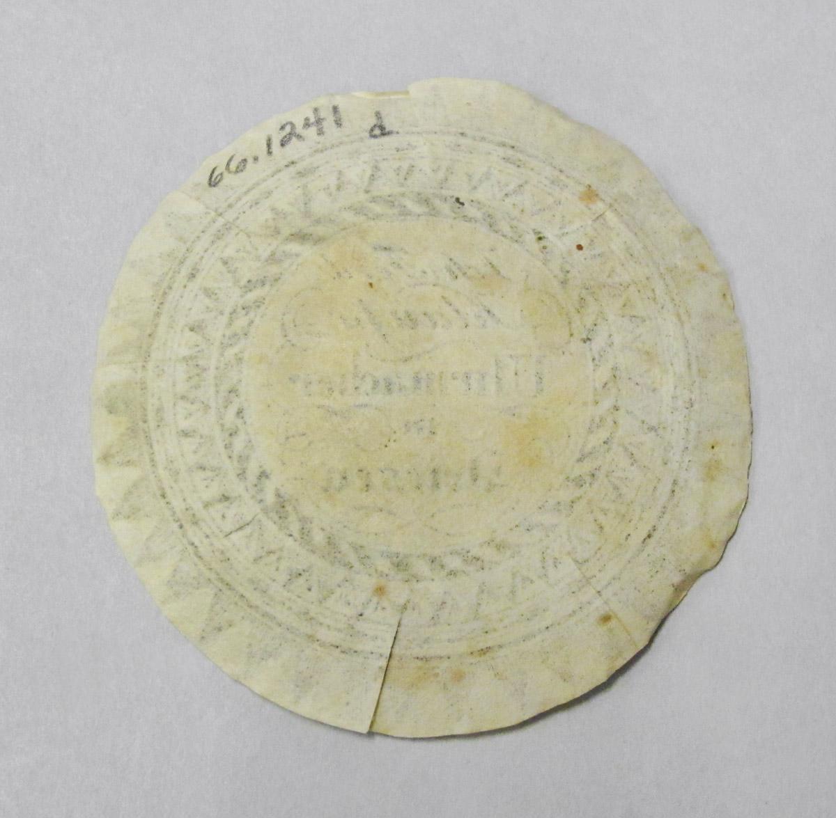 1966.1241 D Watch paper, underside