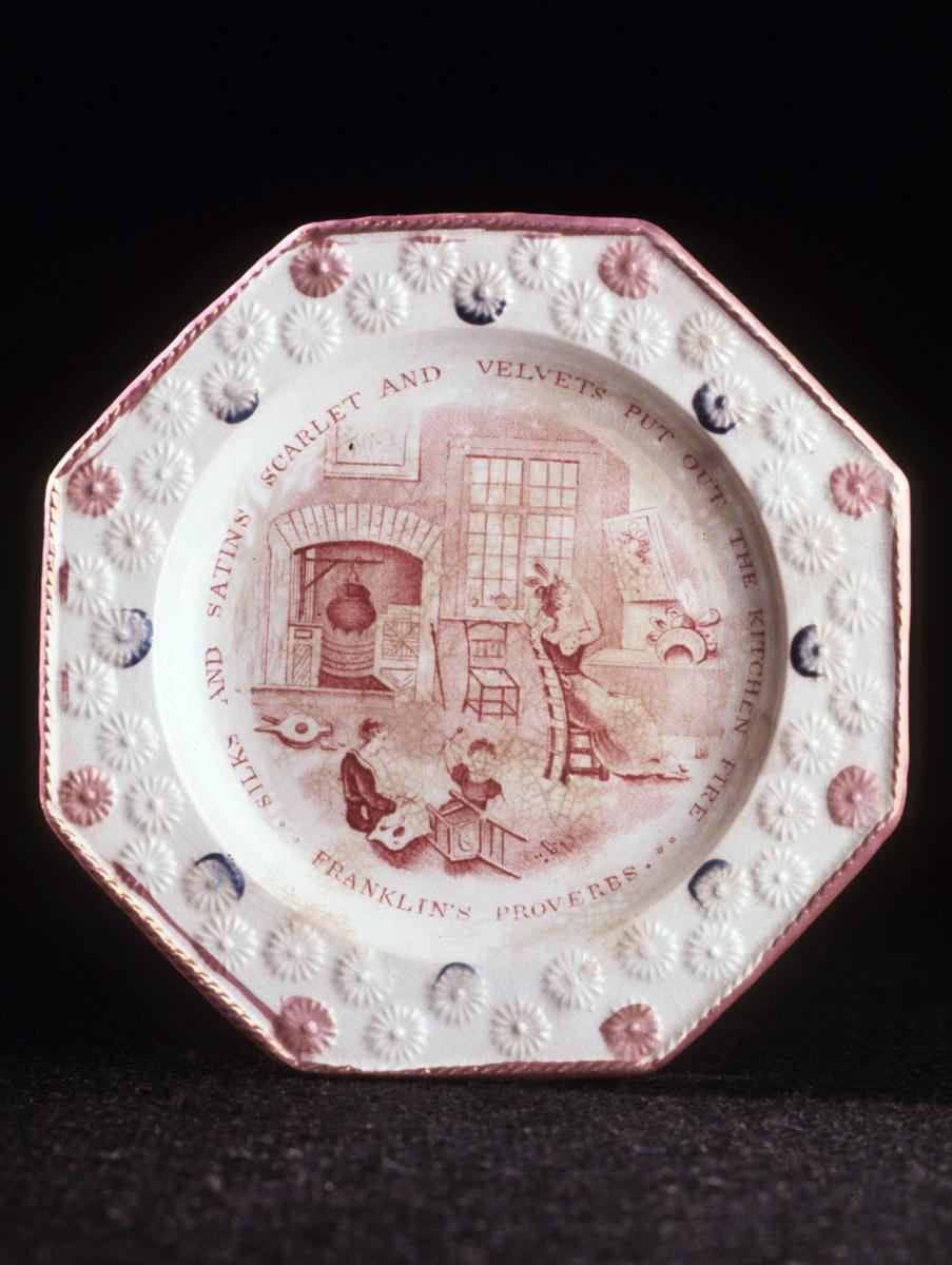 1966.1244 Franklin proverb luster plate