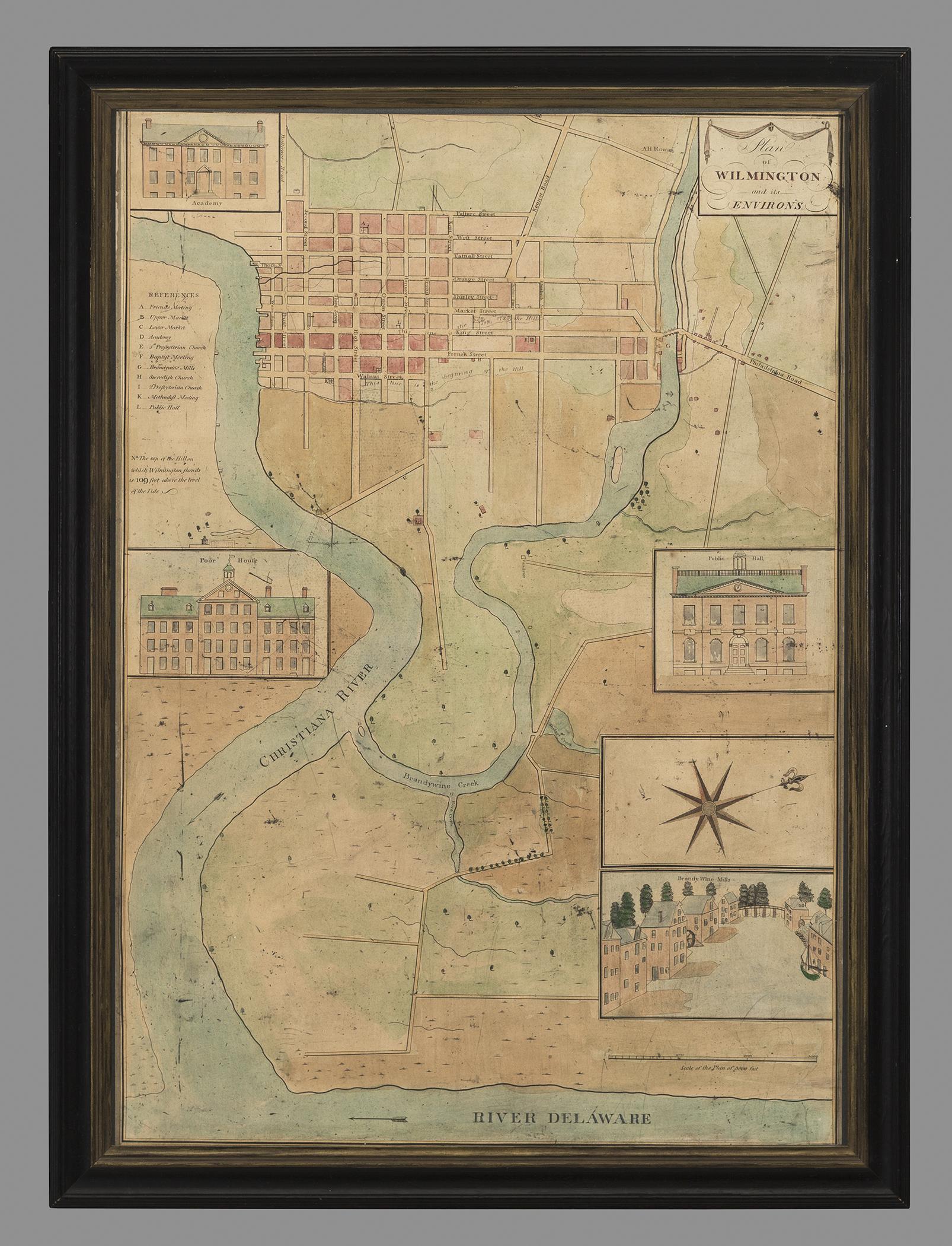 1959.1388 Map, 1966.1256 Frame, view 1