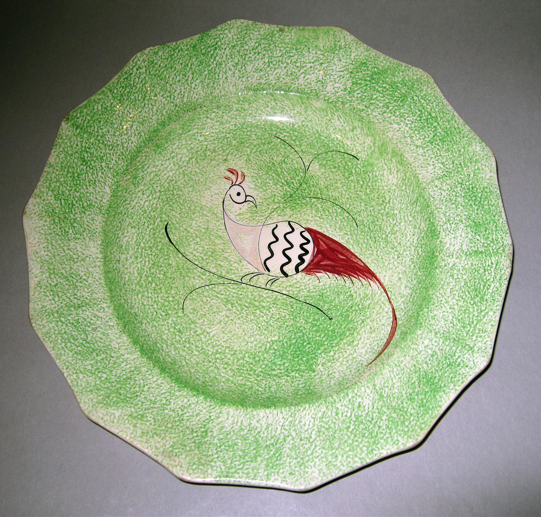 1966.1268.001 Spatterware plate