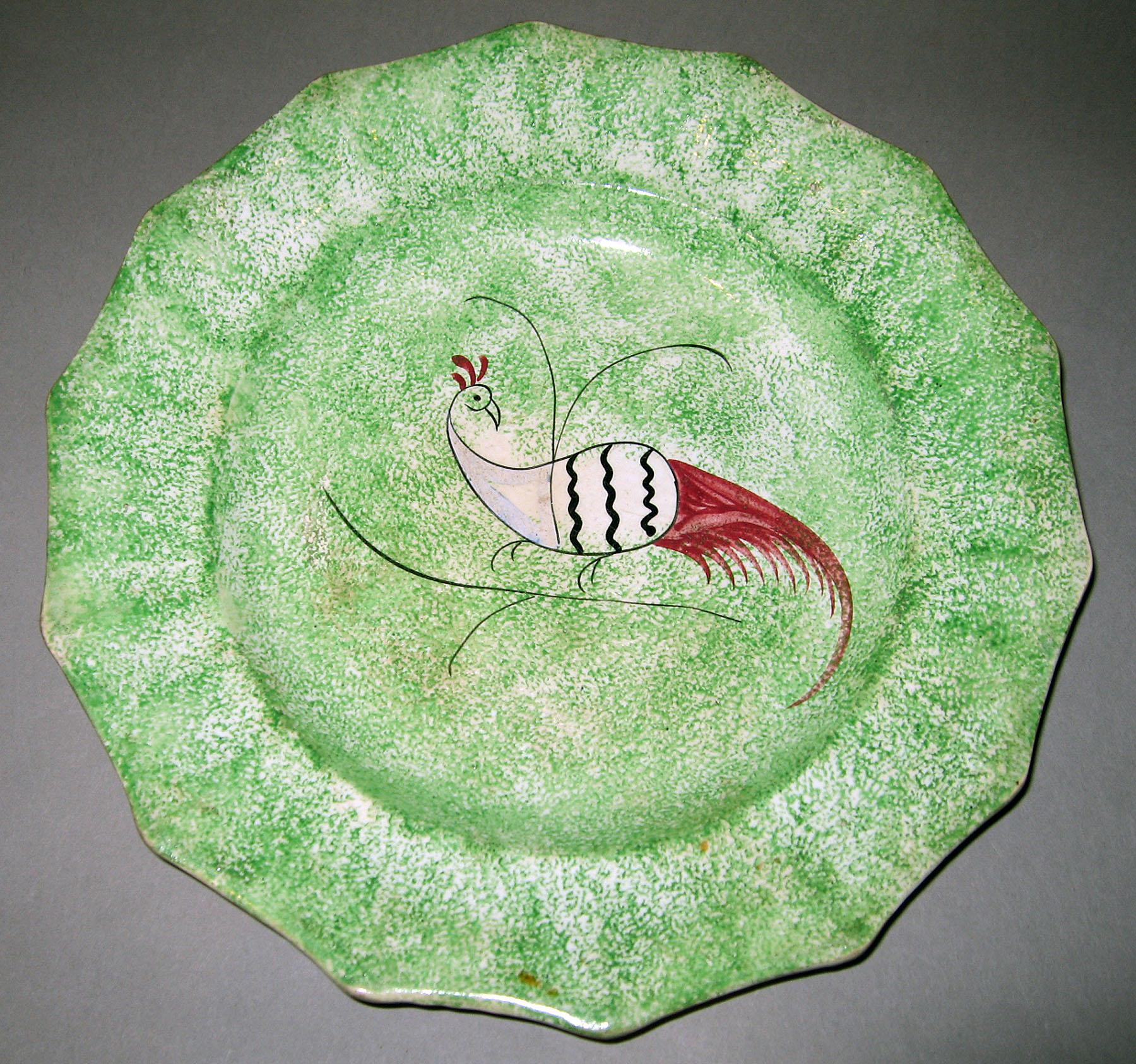 1966.1268.004 Spatterware plate